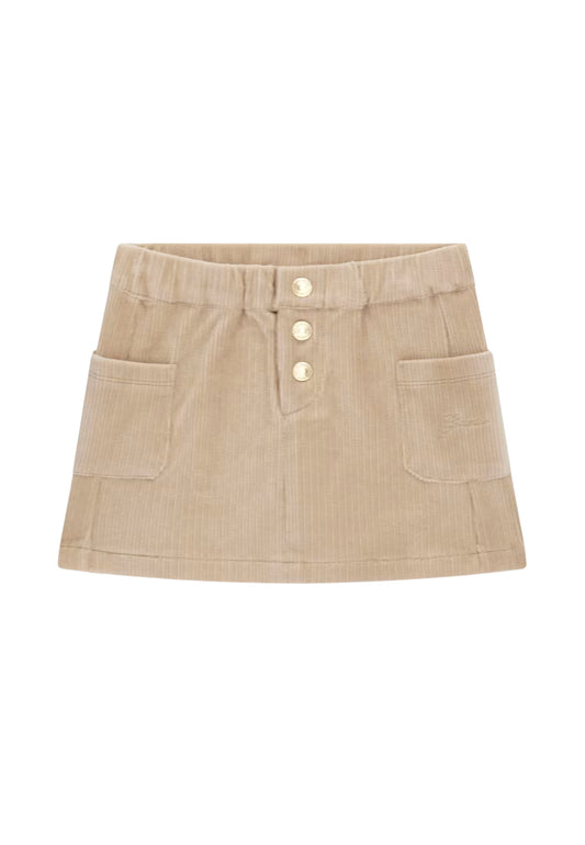 STRETCH CORDUROY MINI SKIRT - WOODEN FLOWER