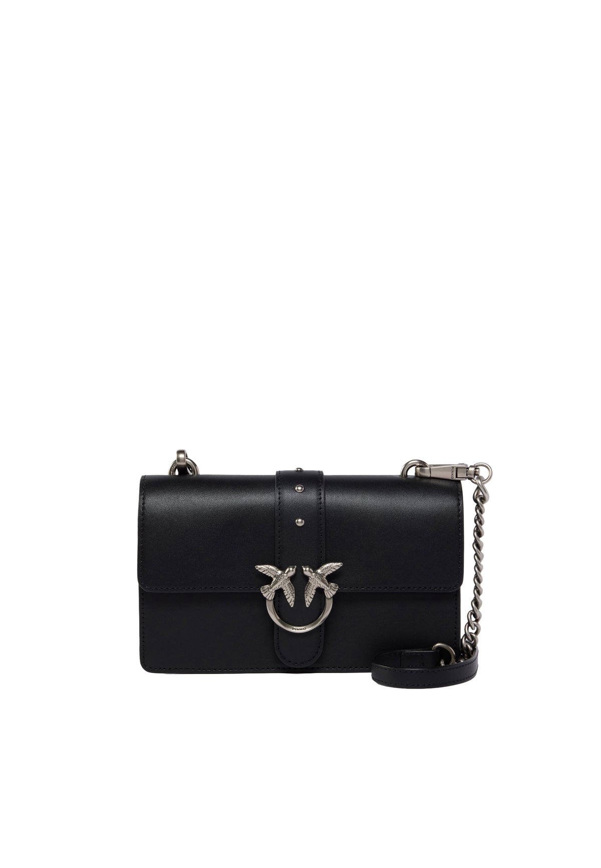 LOVE ONE MINI ST.SMALL B. VITELLO SETA - BLACK-ARGENTO