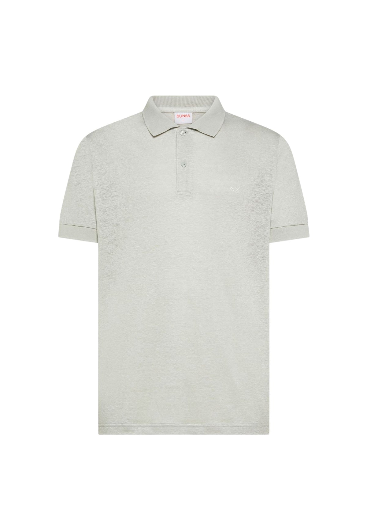 POLO JERSEY LINEN S/S - GRIGIO CHIARO
