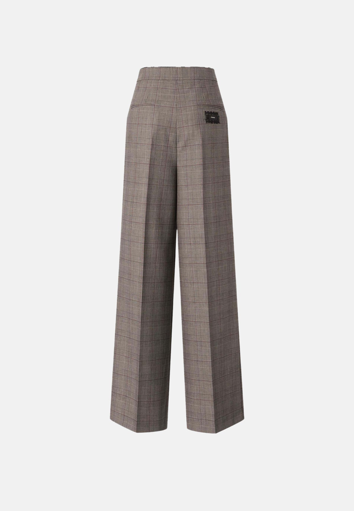 PLUMERIA PANTALONE MISTO LANA TINTO FILO - BEIGE/BORDEAUX