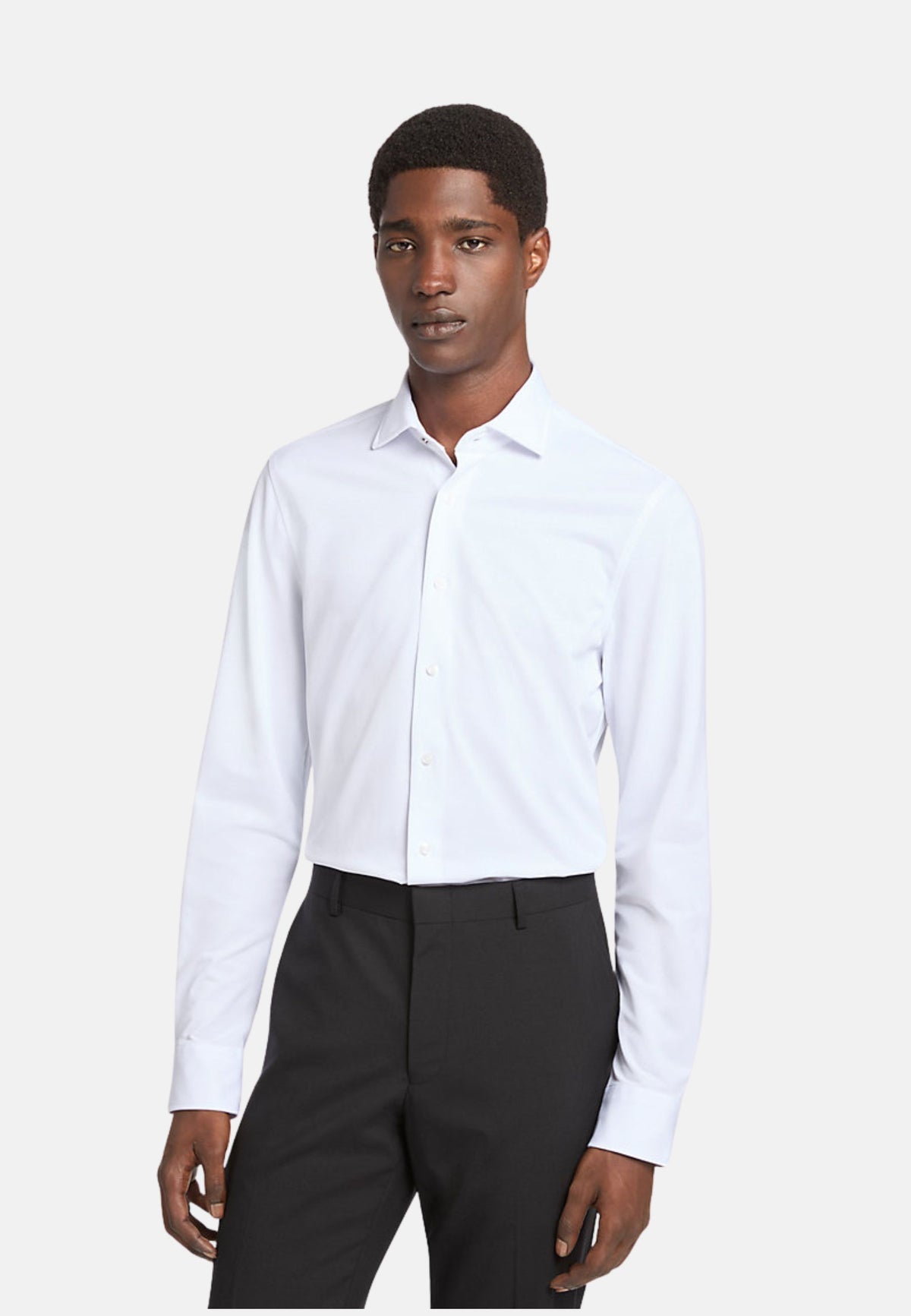 PERFORMANCE KNIT SLIM SHIRT - WHITE
