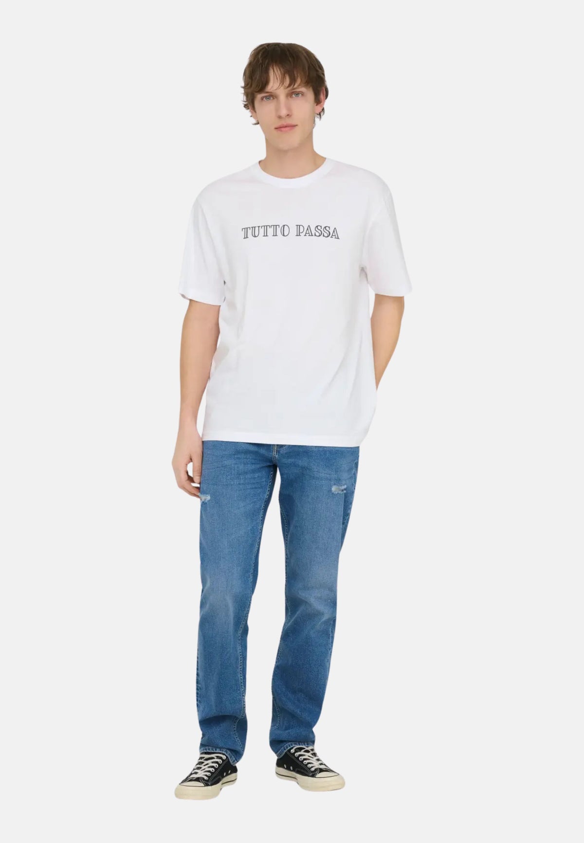 ONSALEX PASSA RLX SS TEE - BRIGHT WHITE/TUTTO PASS