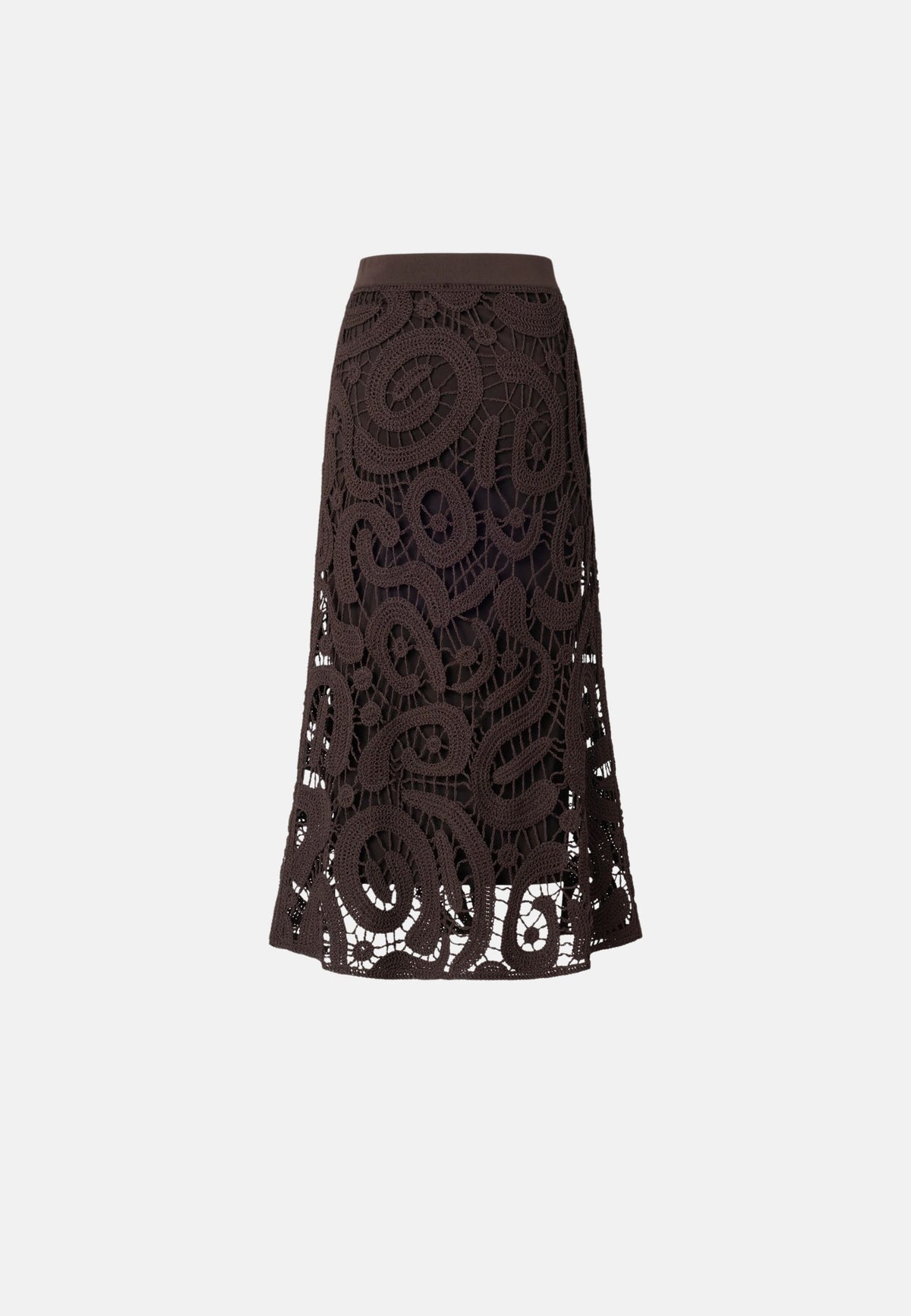 MAESTRALE GONNA CROCHET GEOMETRICO - BROWN