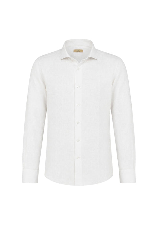 CAMICIA LINO M/L - bianco