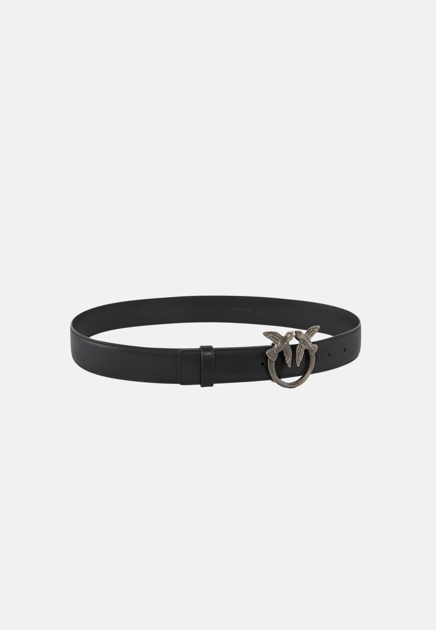 LOVE BERRY H3 BELT. LOW VITELLO SETA - BLACK-ARGENTO