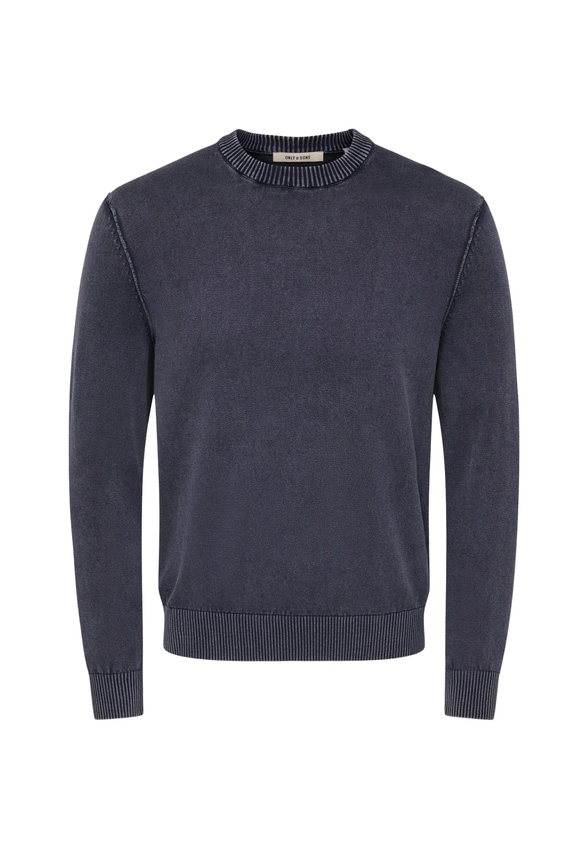 ONSGARSON LS REG WASH CREW KNIT VD - DARK SAPPHIRE