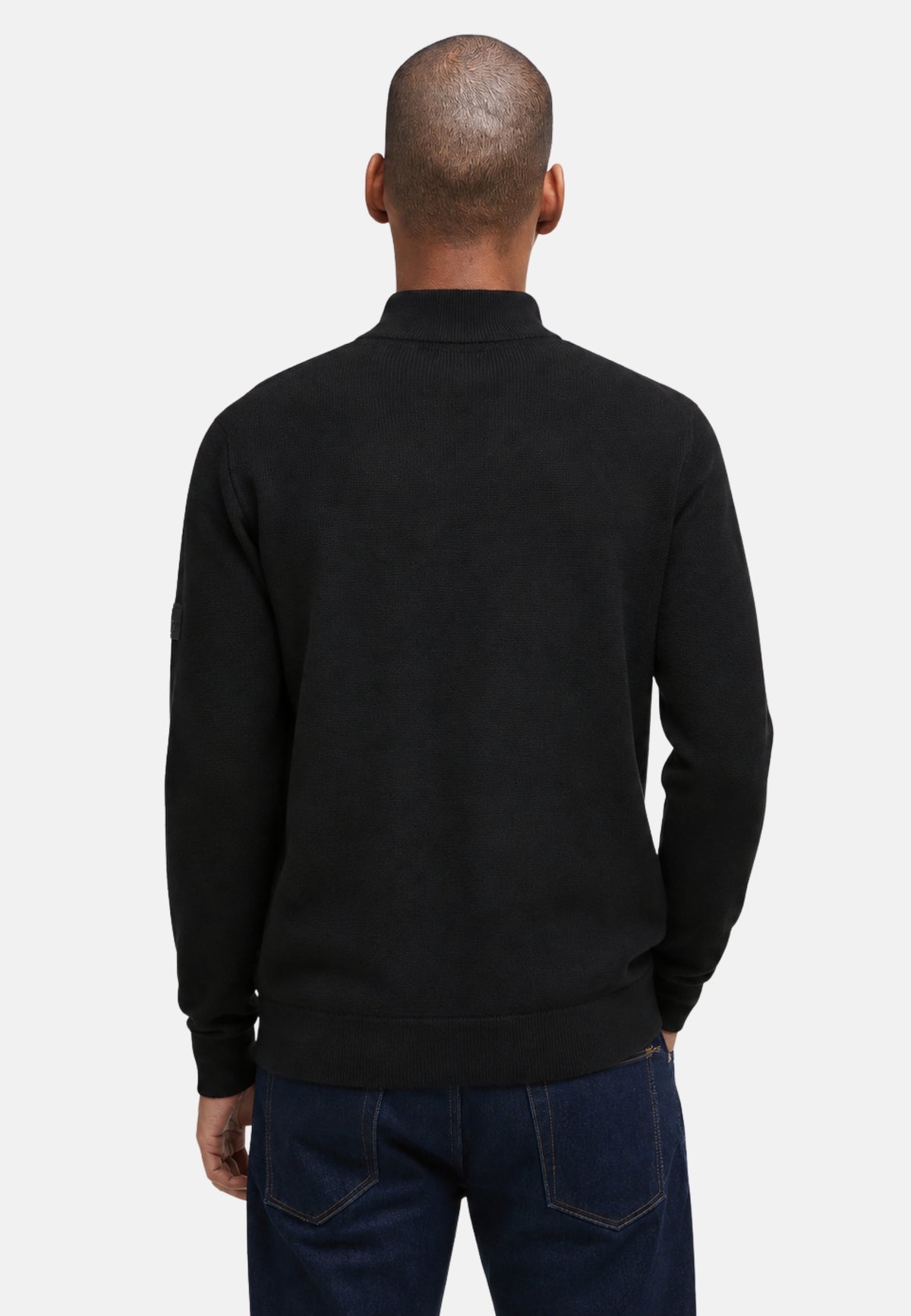 CRAWLEY FUNNEL NECK JUMPER - BLACK