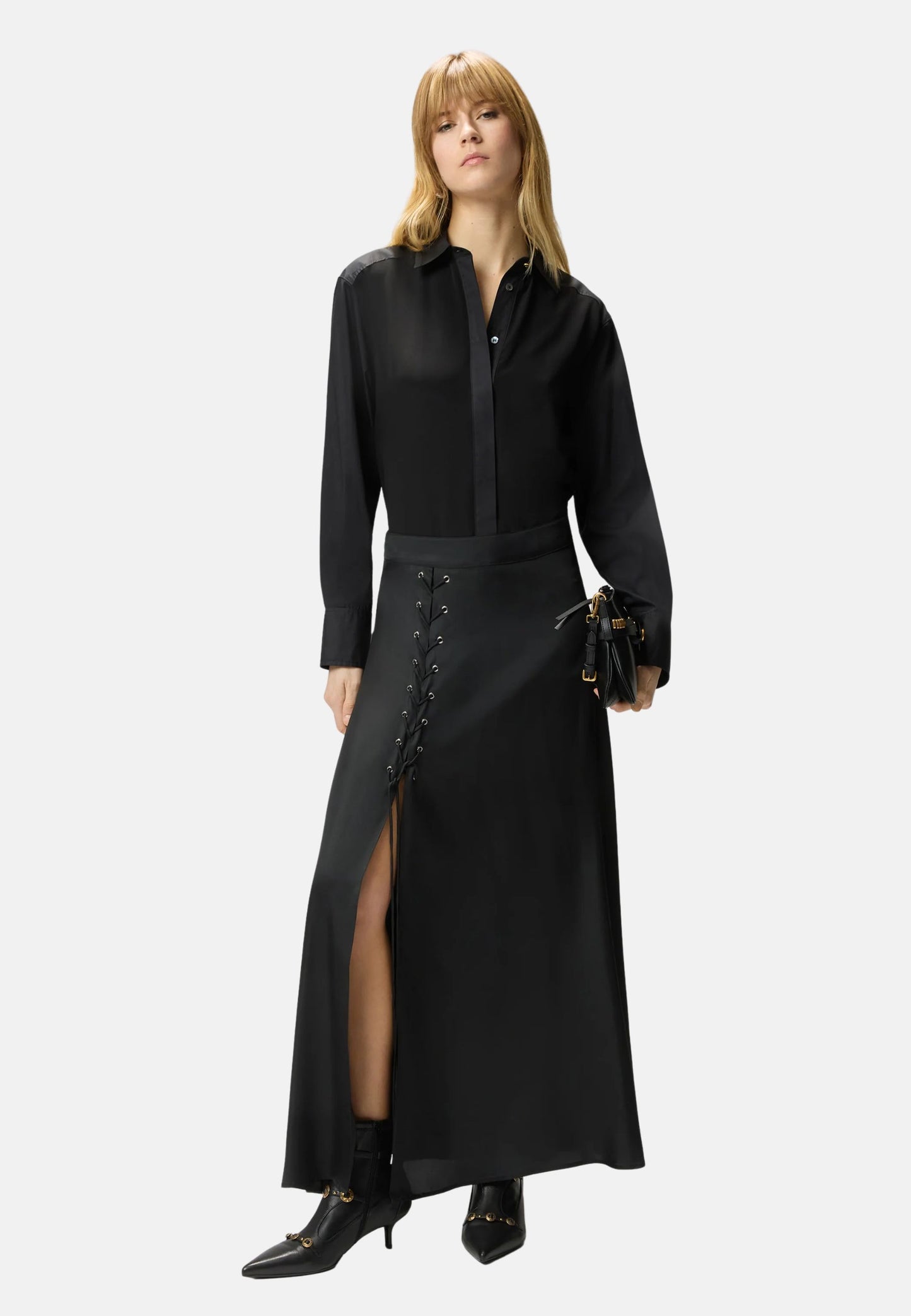 CARRARA GONNA TWILL FLUIDO - BLACK