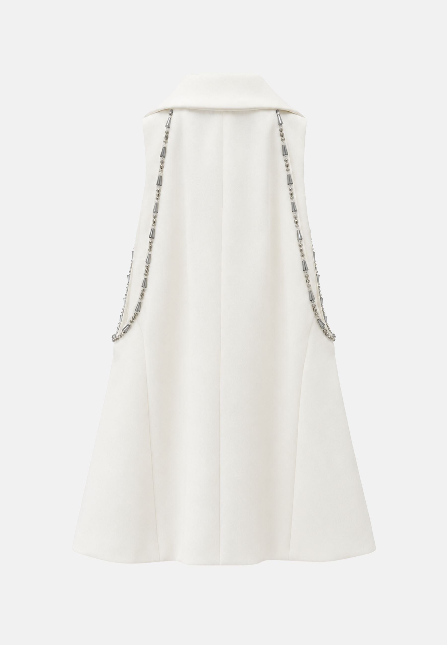 LITCHI GILET CON DECORO - WHITE