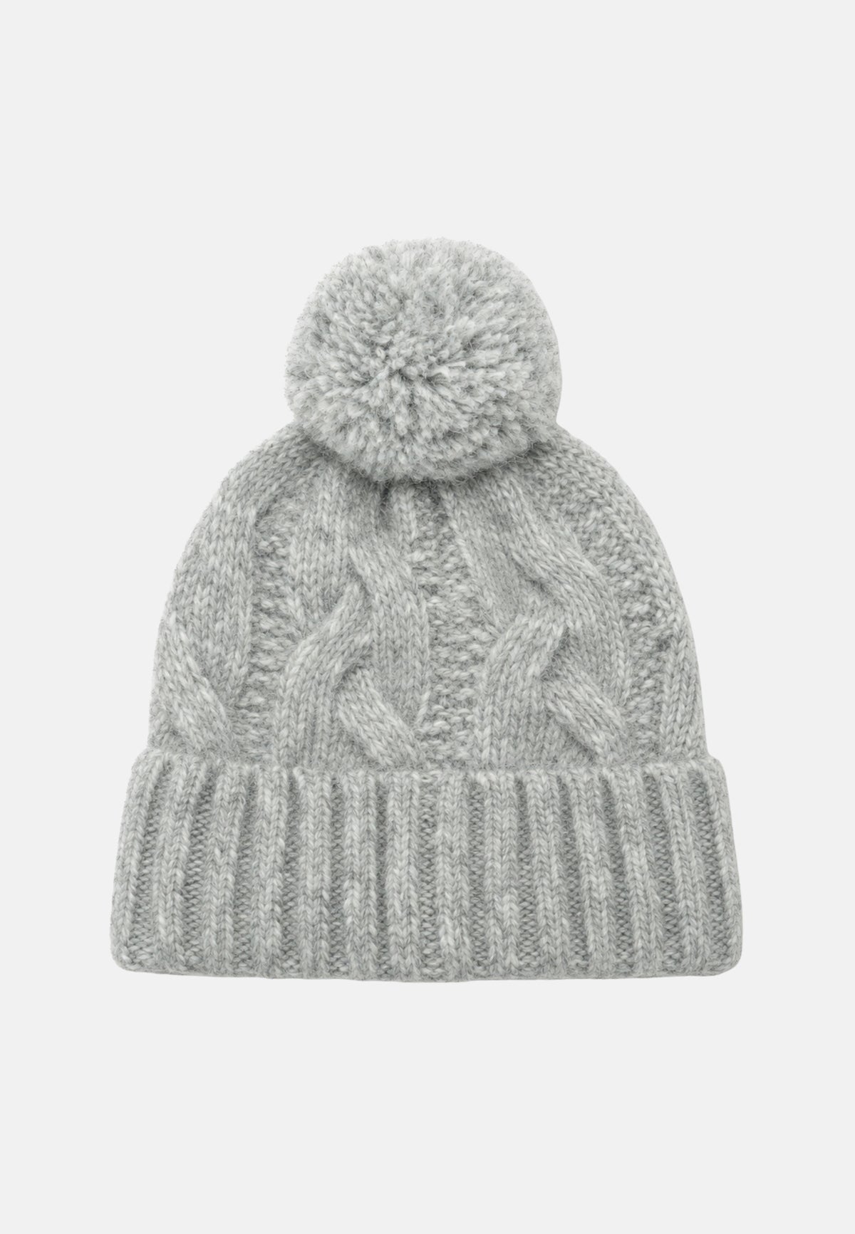 CAP CABLE POM POM - GRIGIO CHIARO