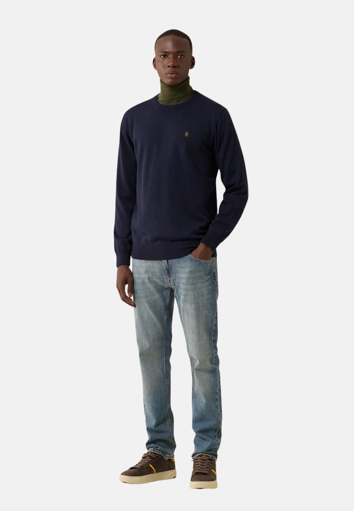 PULLOVER GIROCOLLO - BLUE