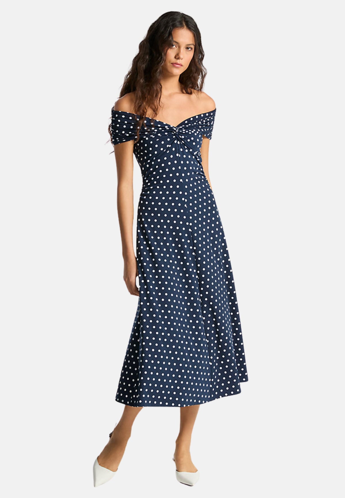 ABITO A POIS - MIDNIGHT BLUE