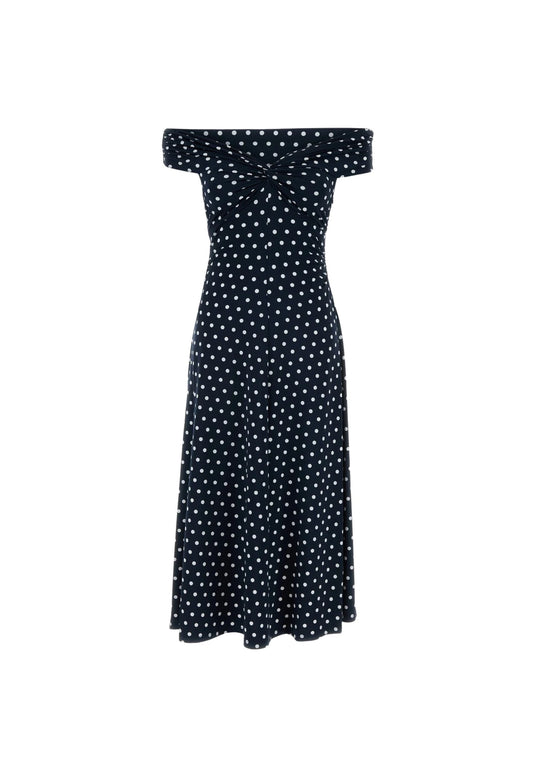 ABITO A POIS - MIDNIGHT BLUE