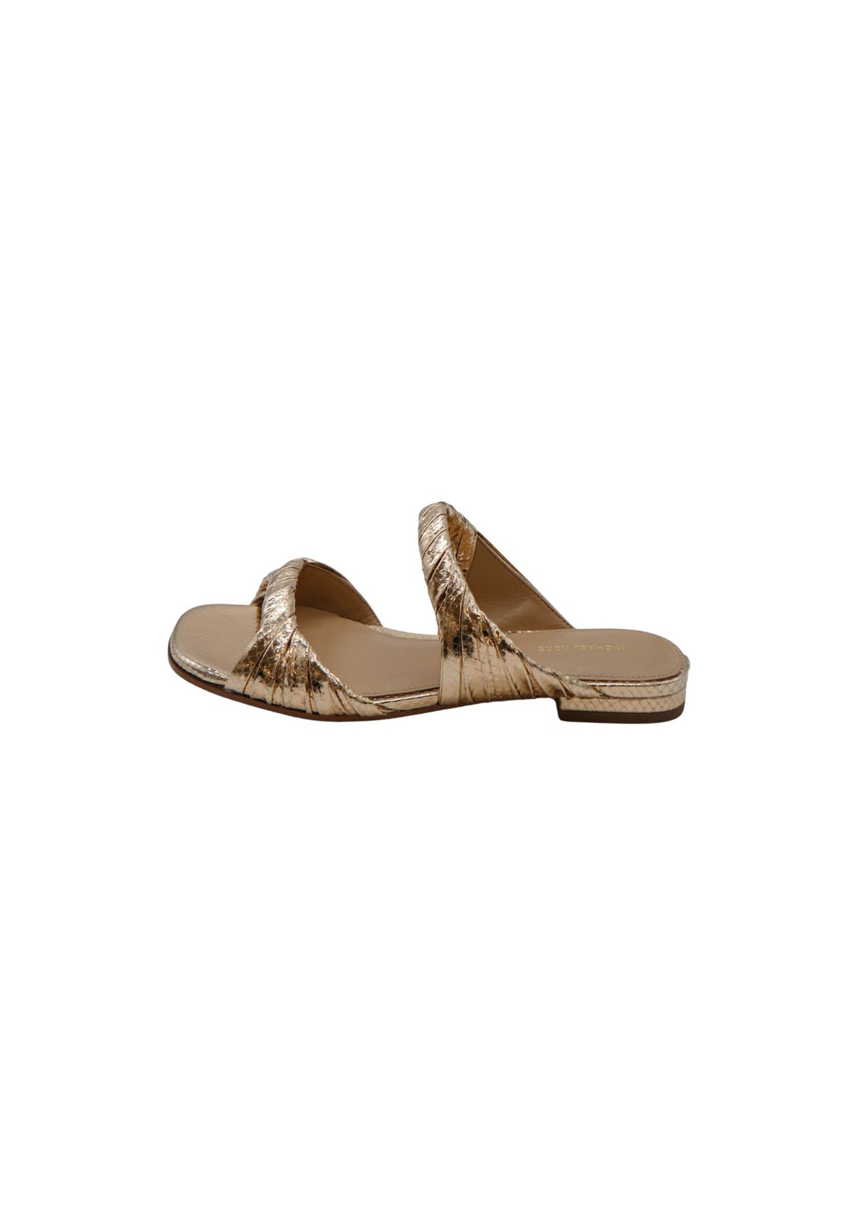 KIANA FLAT SANDAL - PALE GOLD