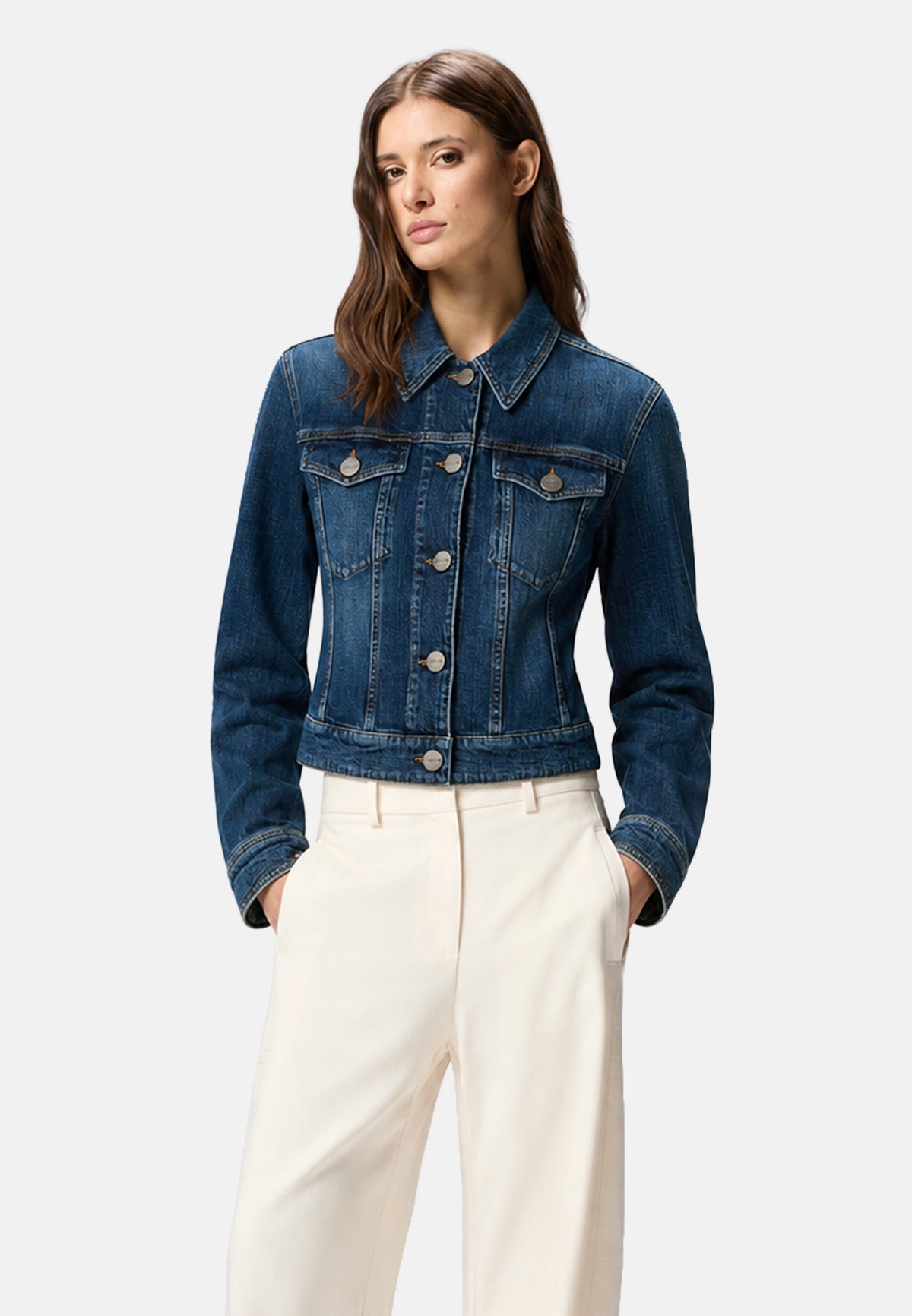 GANIMEDE GIUBBINO. BLUE SHADOW DENIM - LAVAGGIO V