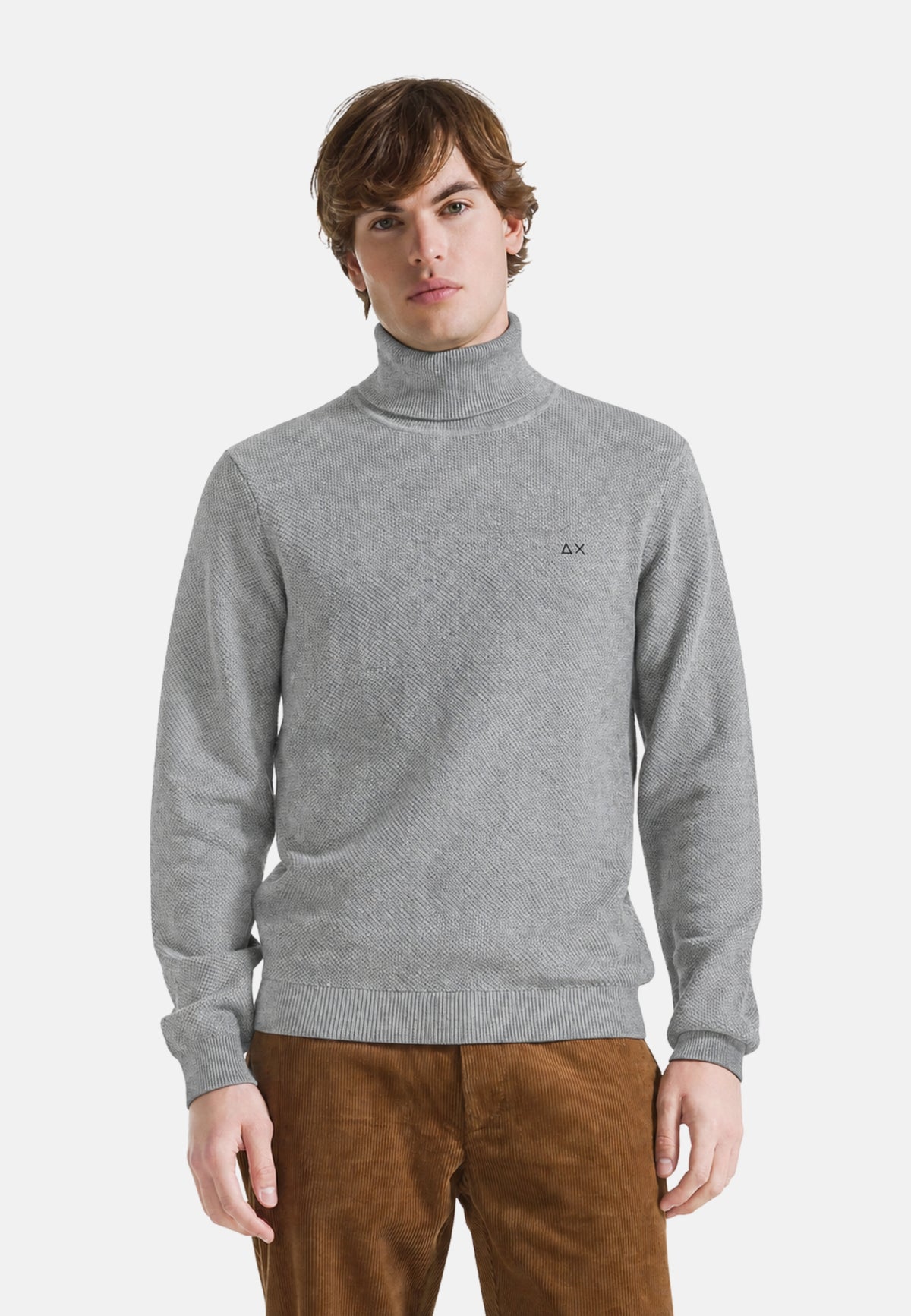 TURTLE SWEATER RICE KNITWAY L/S - GRIGIO CHIARO