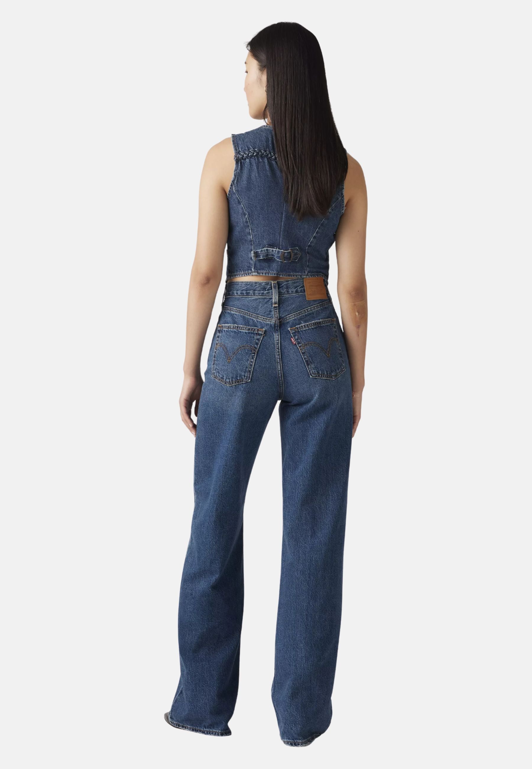 RIBCAGE WIDE LEG - blu
