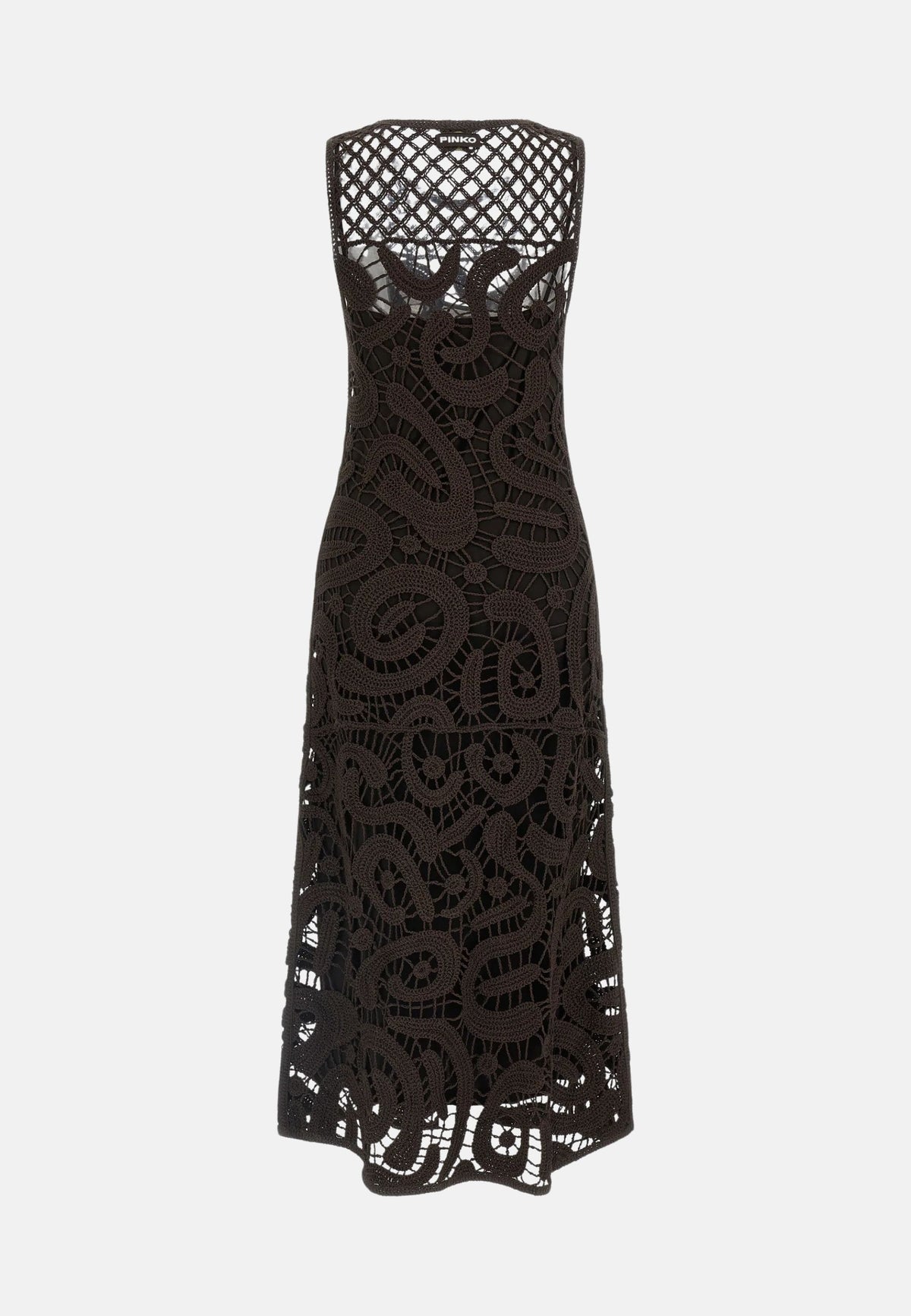 BUFERA ABITO CROCHET GEOMETRICO - BROWN