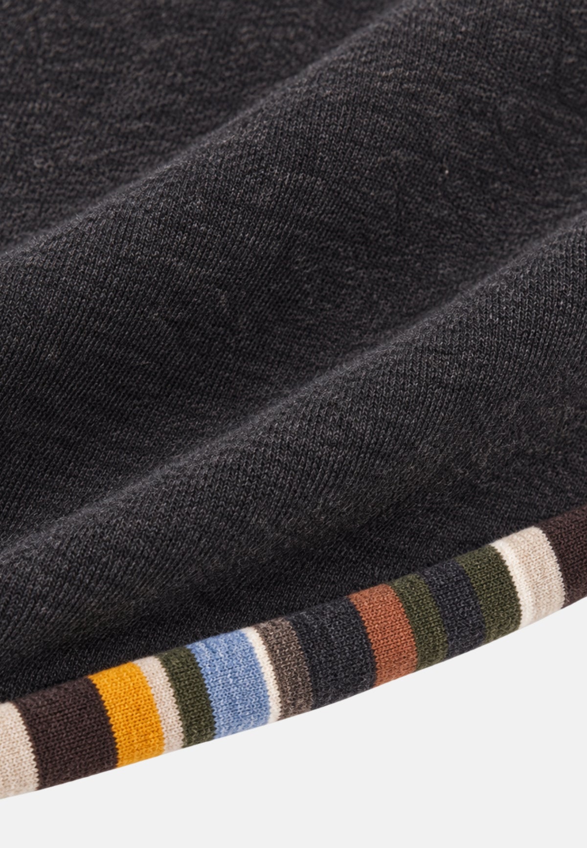 DONNA COLLO PILE CON PROFILI E INTERNO RIGHE MULTICOLOR - ANTRACITE/MILITARE