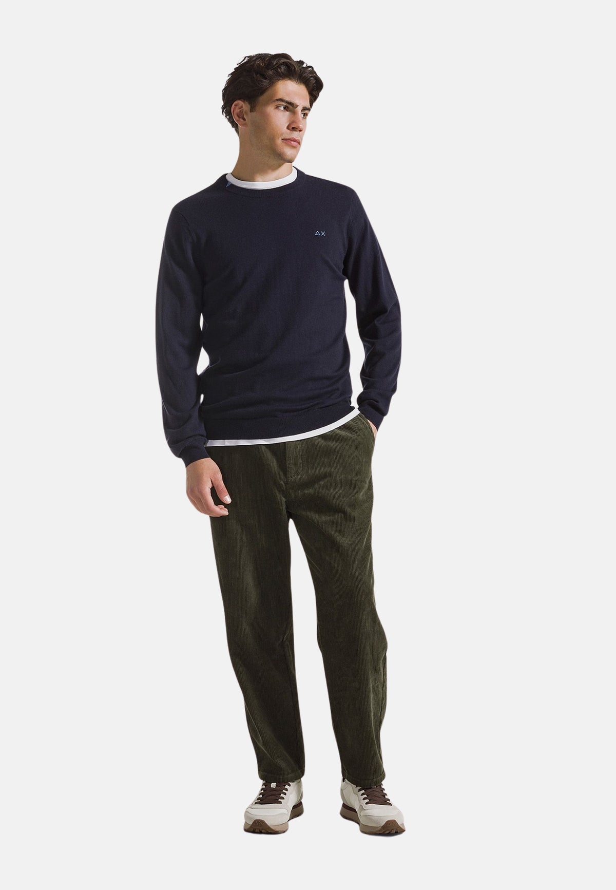 SWEATER BASIC L/S - NAVY BLUE