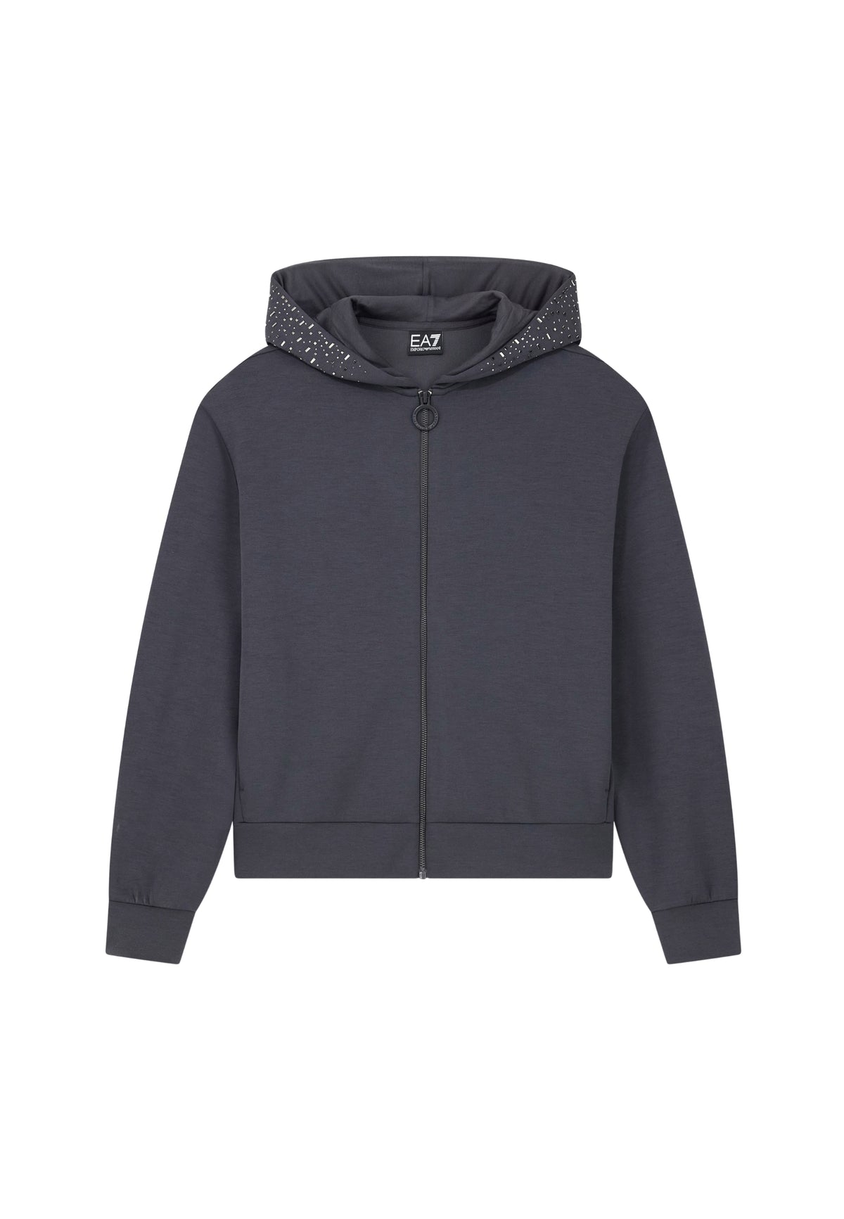 FELPA APERTA CON ZIP - ASPHALT