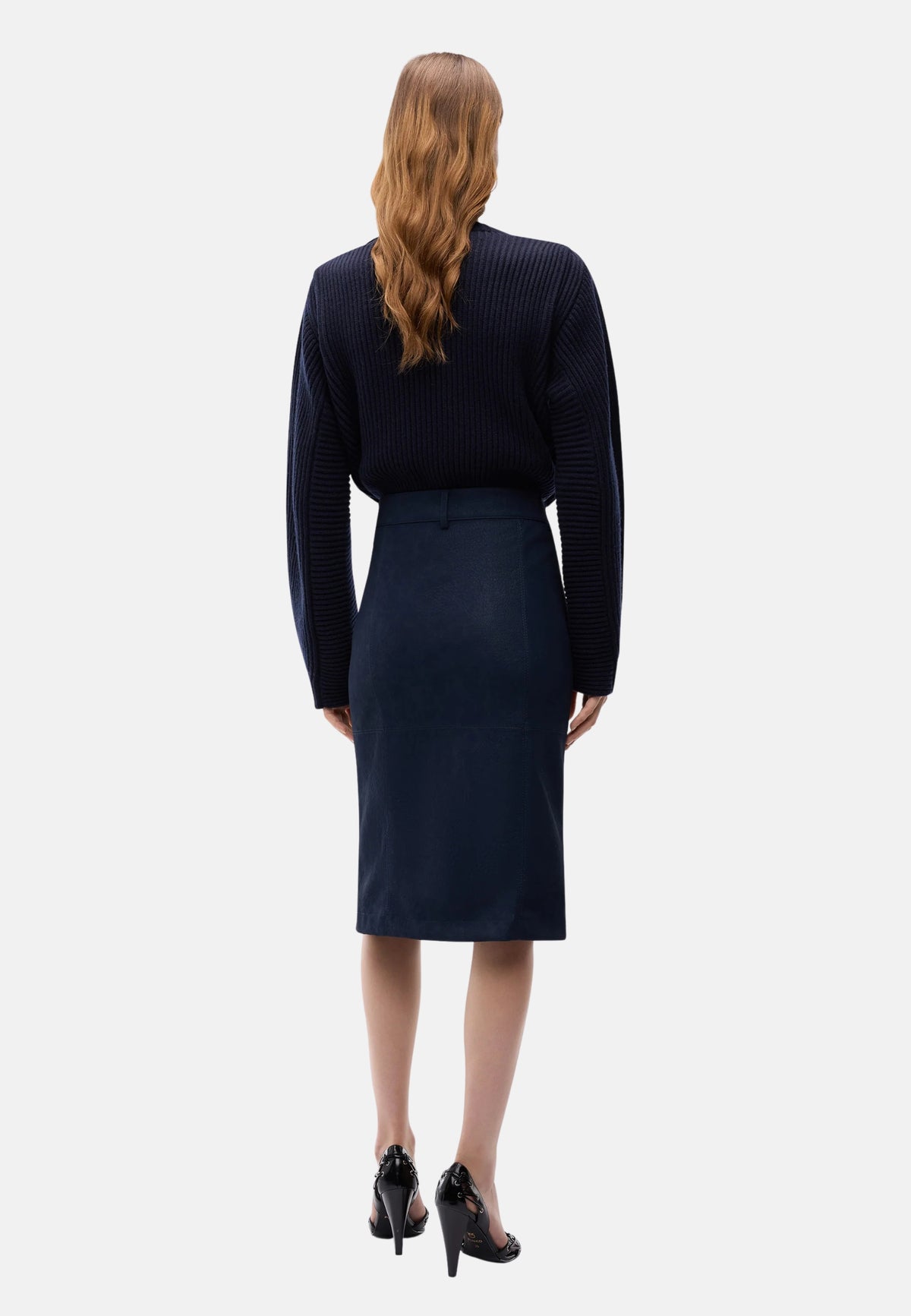 MONTIANO GONNA EFFETTO NABUK - DARK BLUE