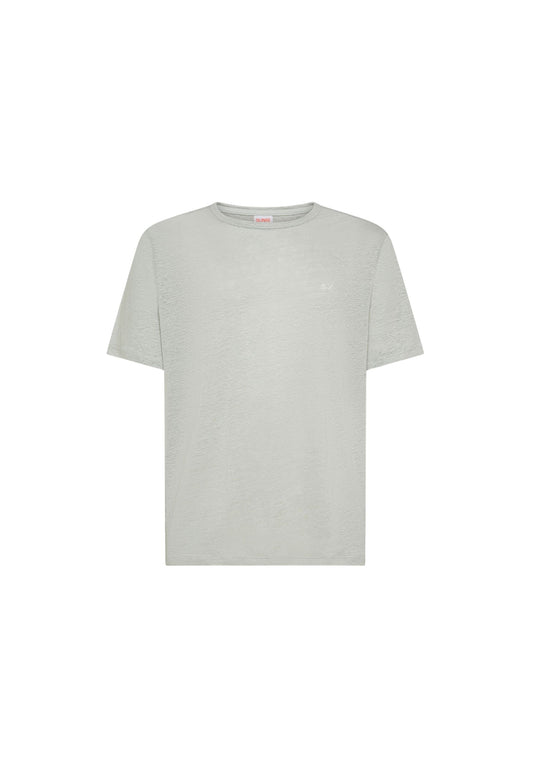 T-SHIRT JERSEY LINEN S/S - GRIGIO CHIARO