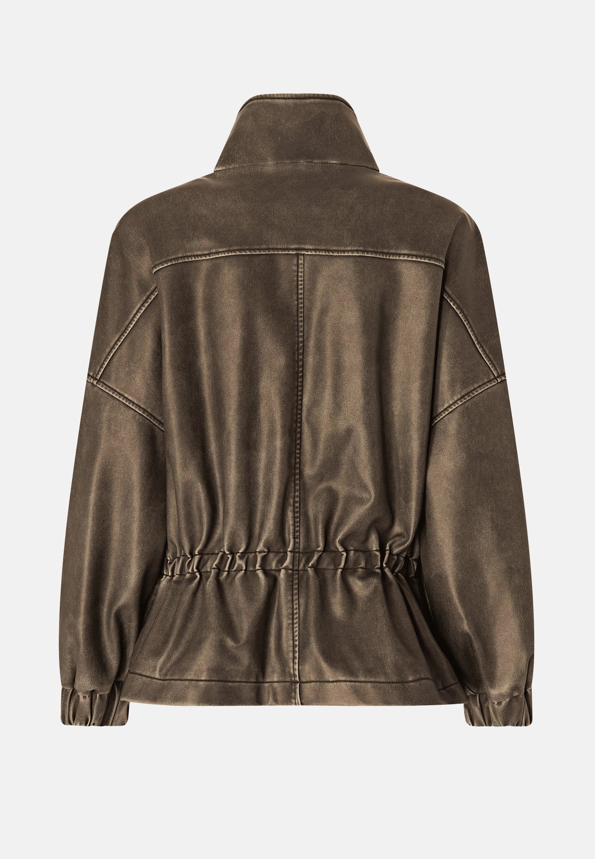 BARKERIA BLOUSON TELA SPALMATA - BROWN
