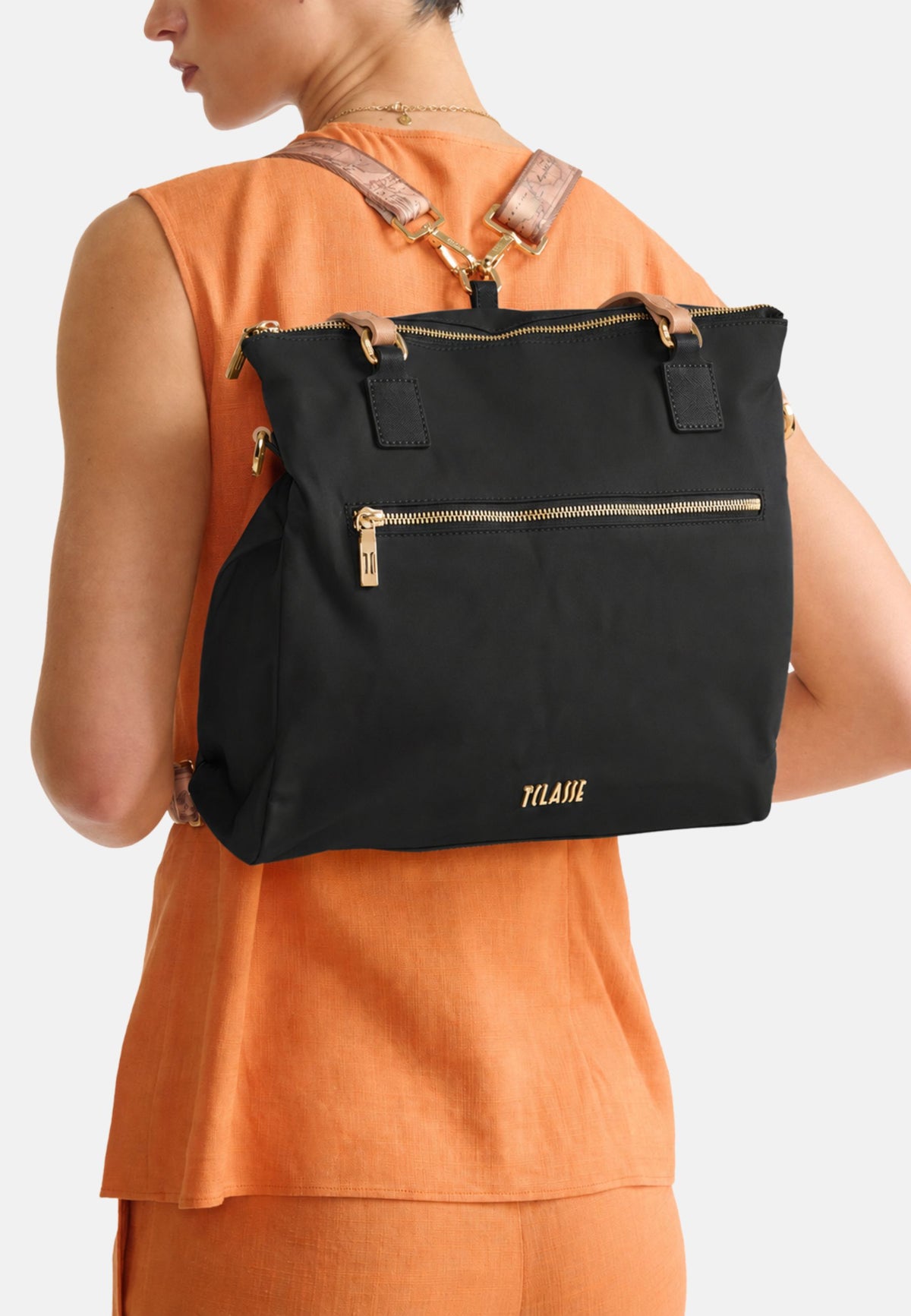 SHOPPER/ZAINO CON TRACOLLA - BLACK