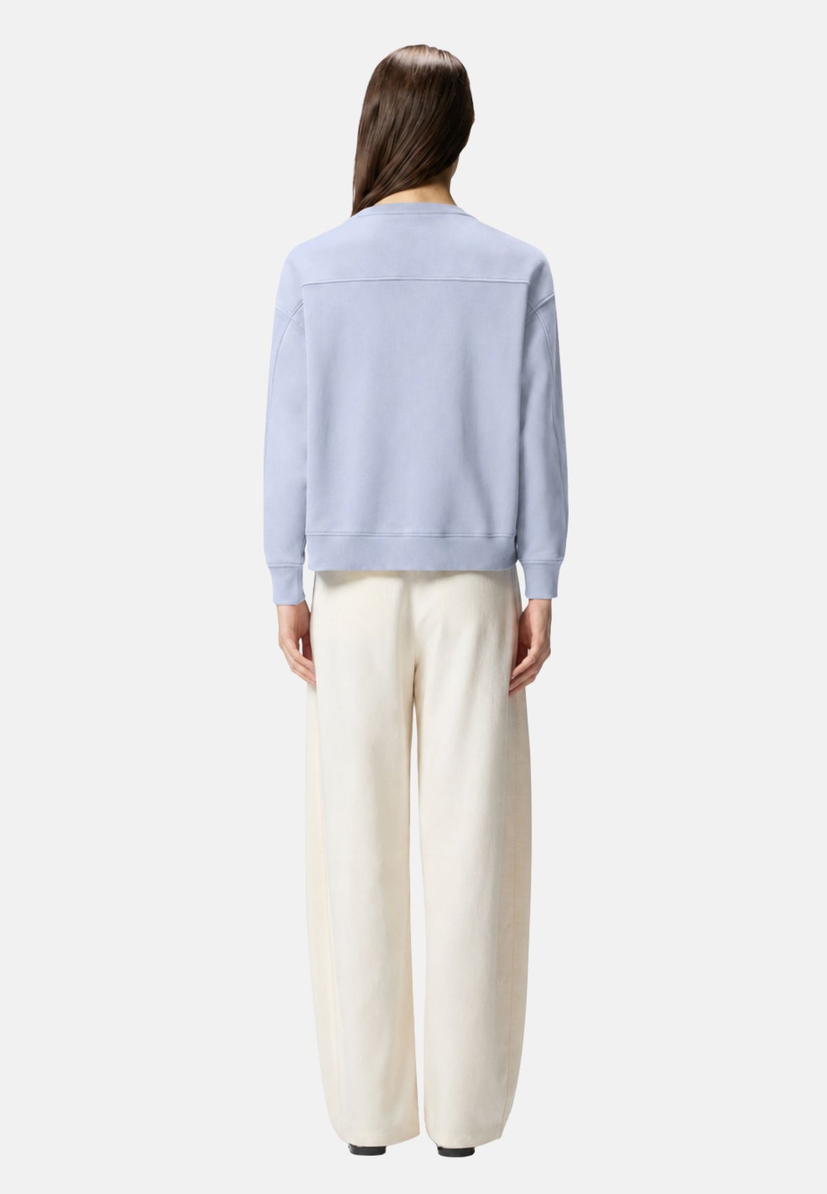 NELLY MAGLIA FELPA RICAMO LOGO CASTONI - LIGHT BLUE