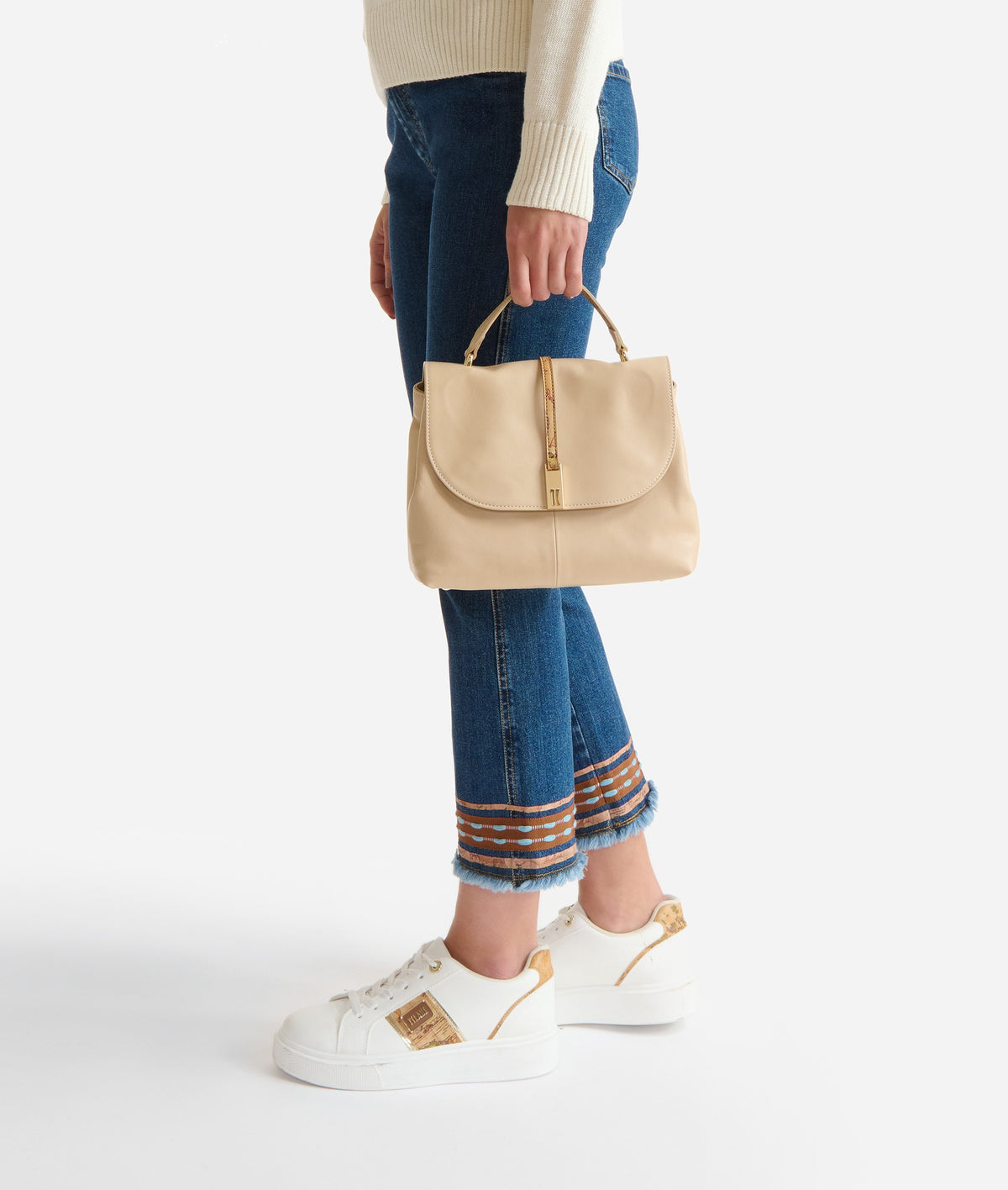 BORSA A MANO C/TRACOLLA - IVORY