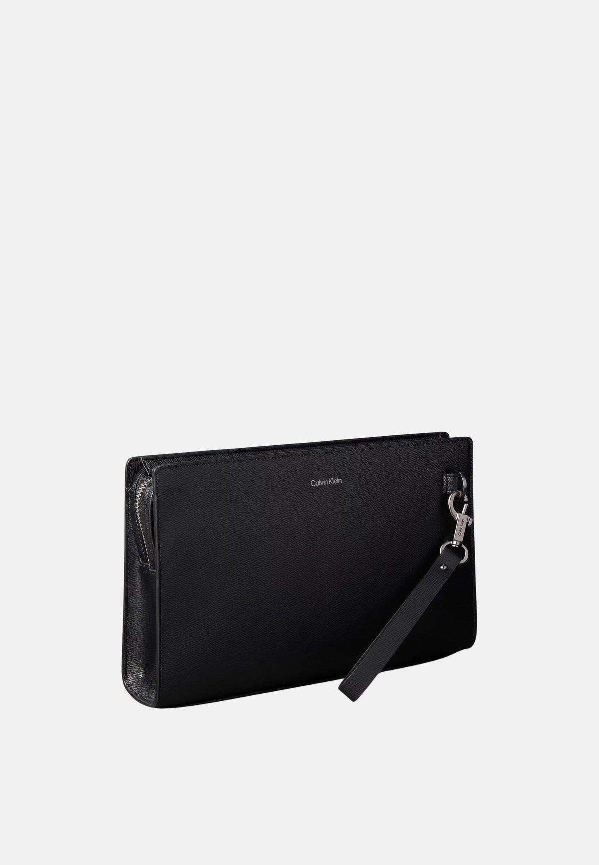 EMBLEM HW POUCH WITH HANDLE - BLACK
