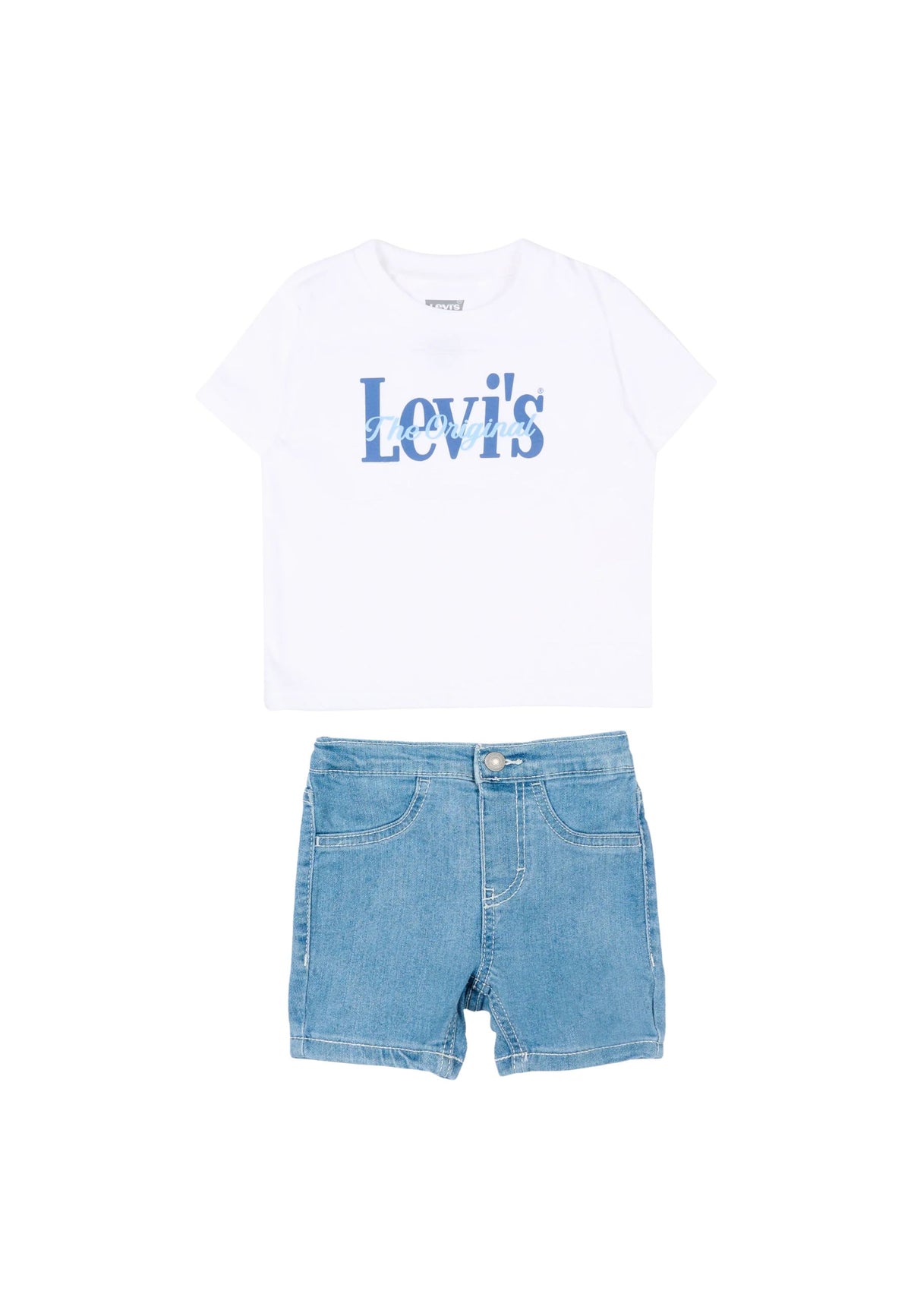 LVB HP AOP LOGO TEE & SHORT - BRIGHT WHITE