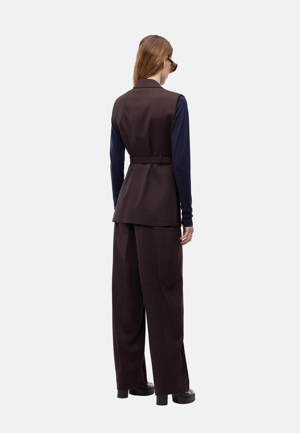 NURAQUS GILET DIAGONALE - BROWN