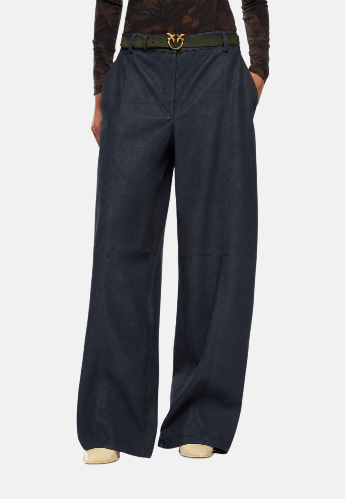 BAROLO PANTALONE EFFETTO NABUK - DARK BLUE