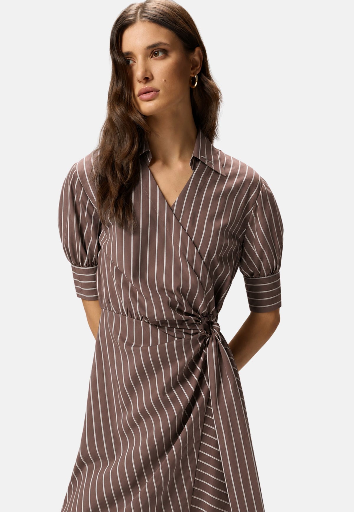 ALEXANDRA ABITO TINTO FILO FLUIDO - MARRONE/ROSA