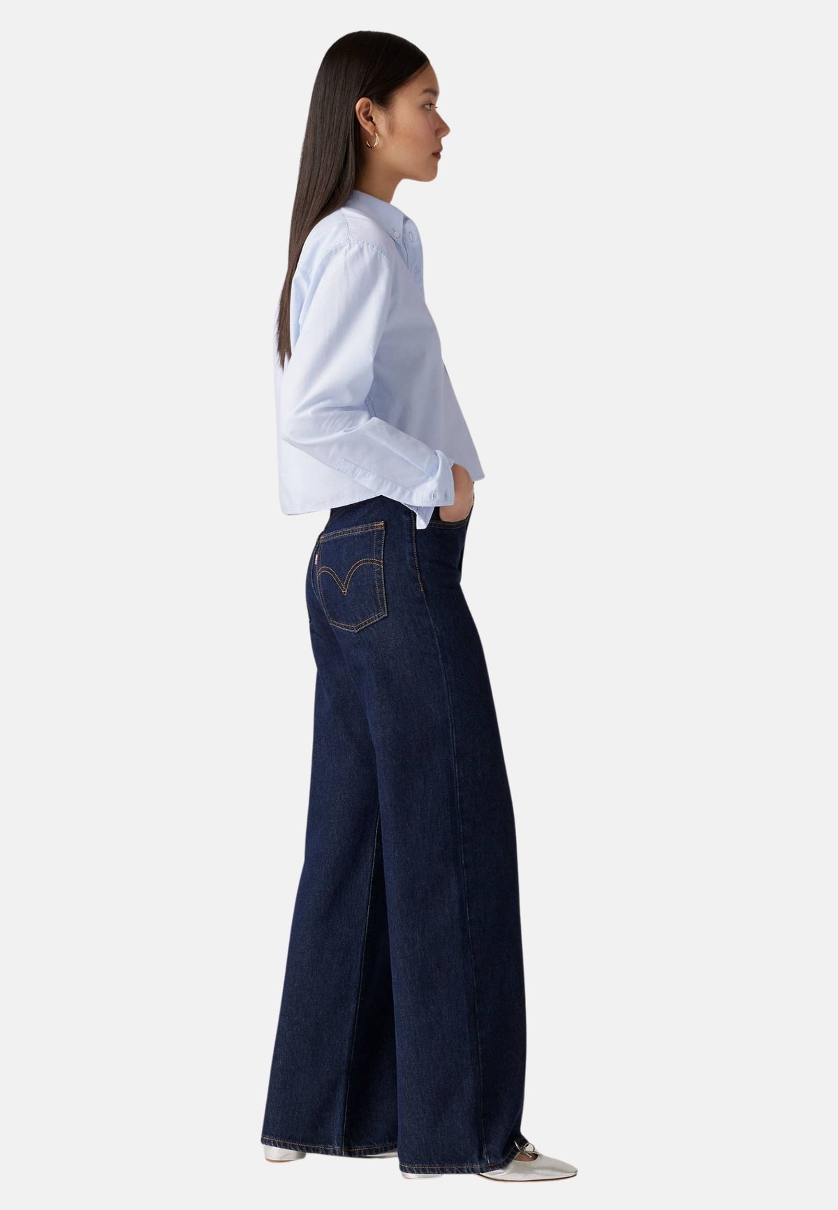 RIBCAGE WIDE LEG - BLUE