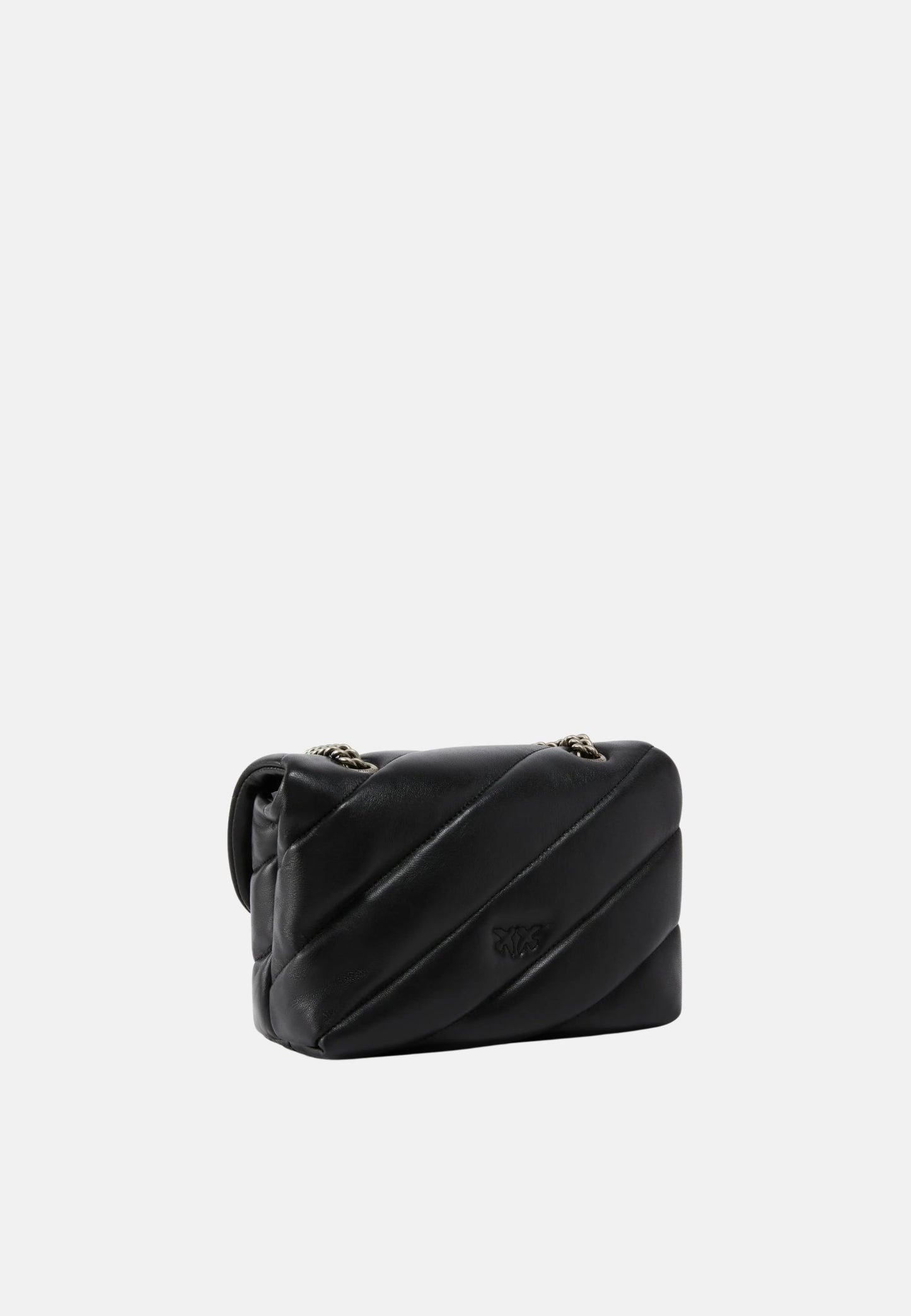 LOVE PUFF MINI CL SHEEP NAPPA - BLACK-ARGENTO