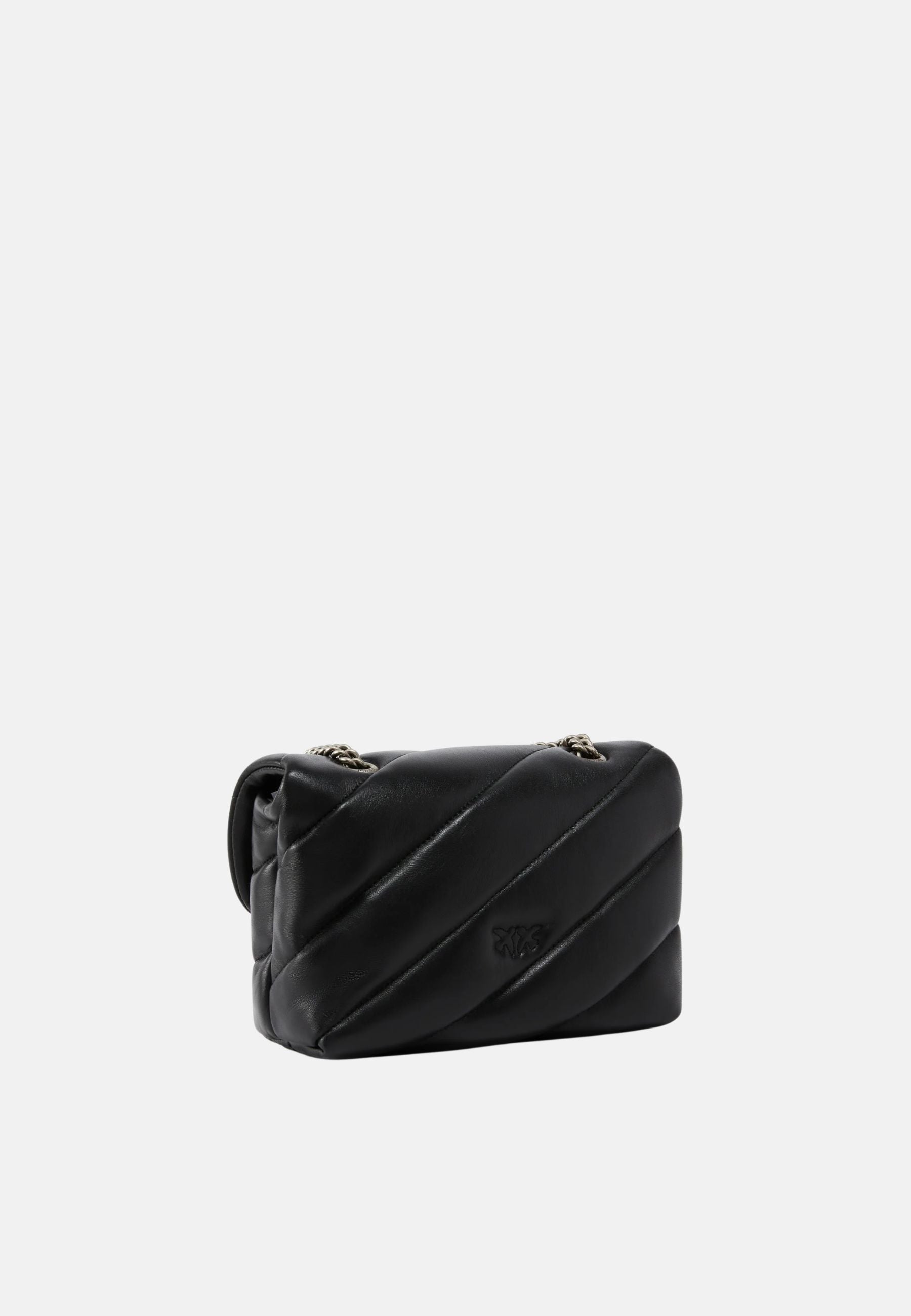 LOVE PUFF MINI CL SHEEP NAPPA - BLACK-ARGENTO