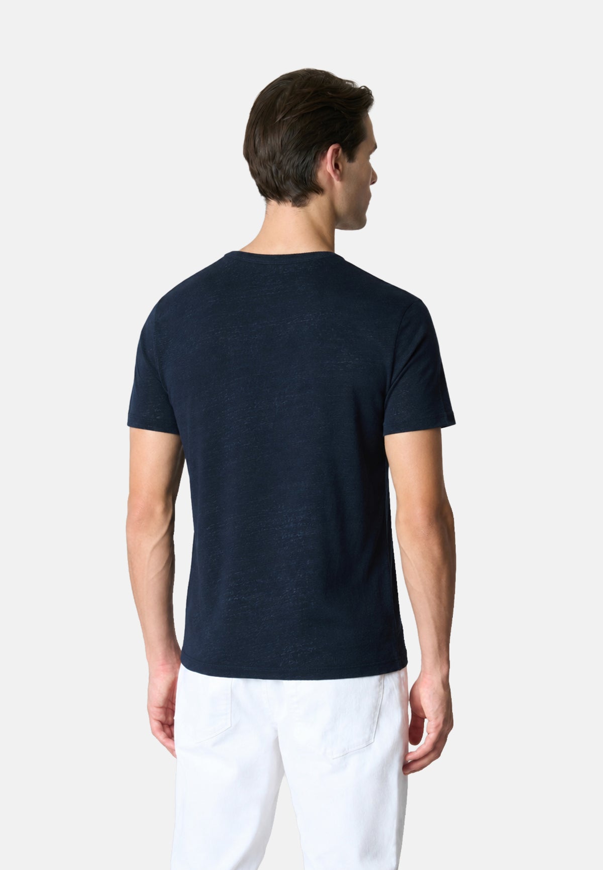 POLO JERSEY LINEN S/S - NAVY BLUE