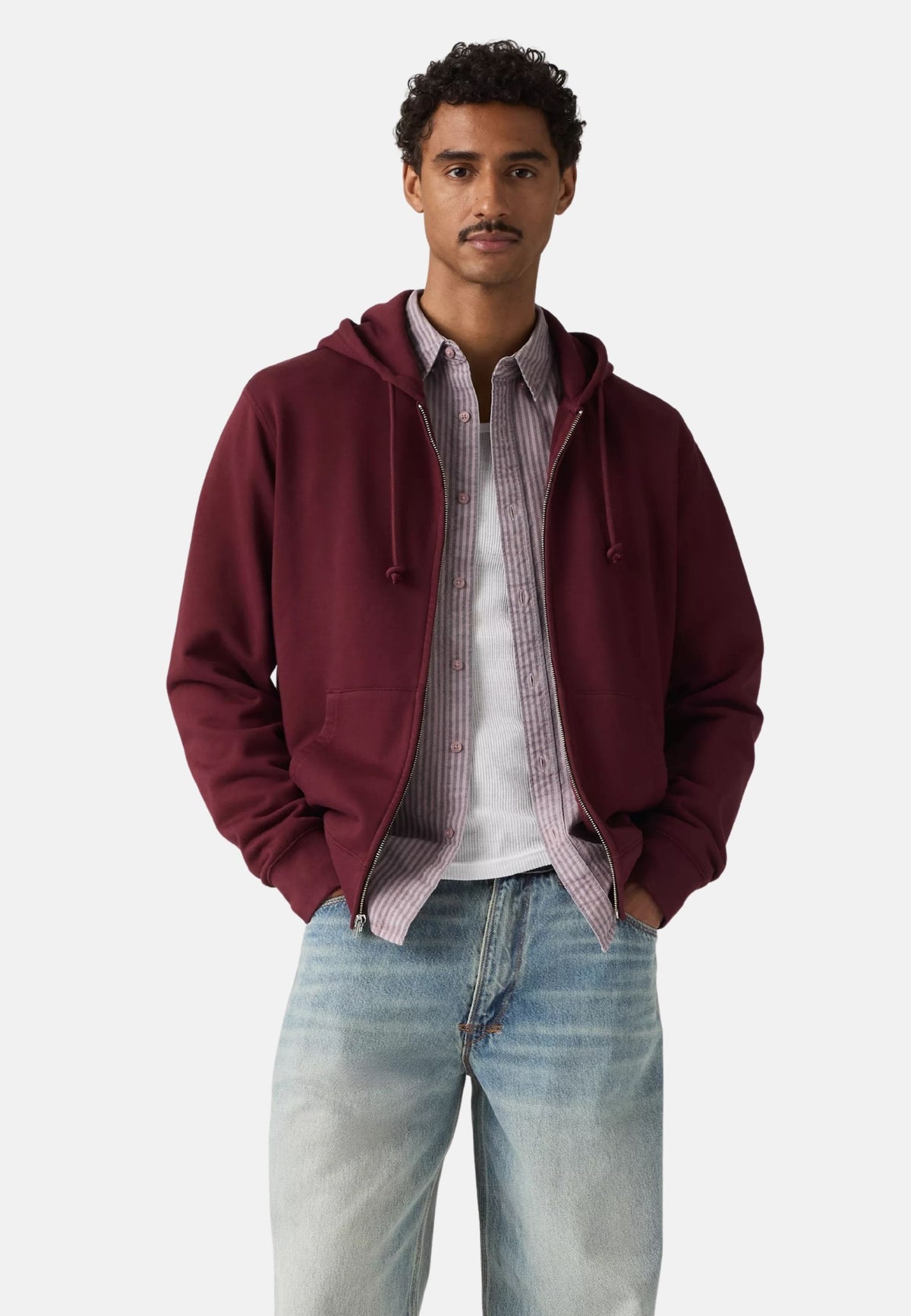 THE ORIGINAL HM ZIP UP - bordeaux