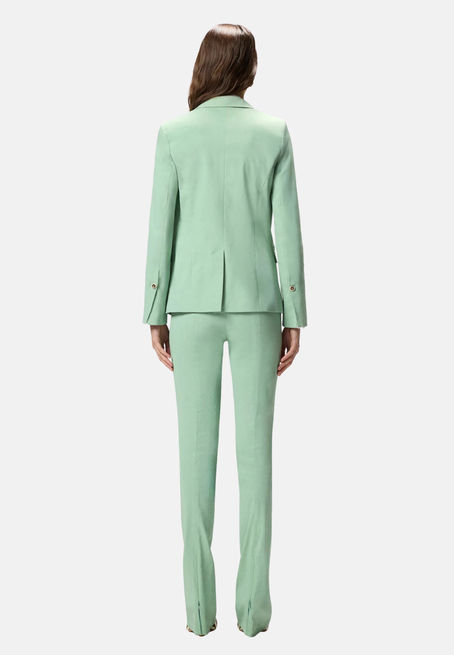 FREDA GIACCA LINO STRETCH - GREEN