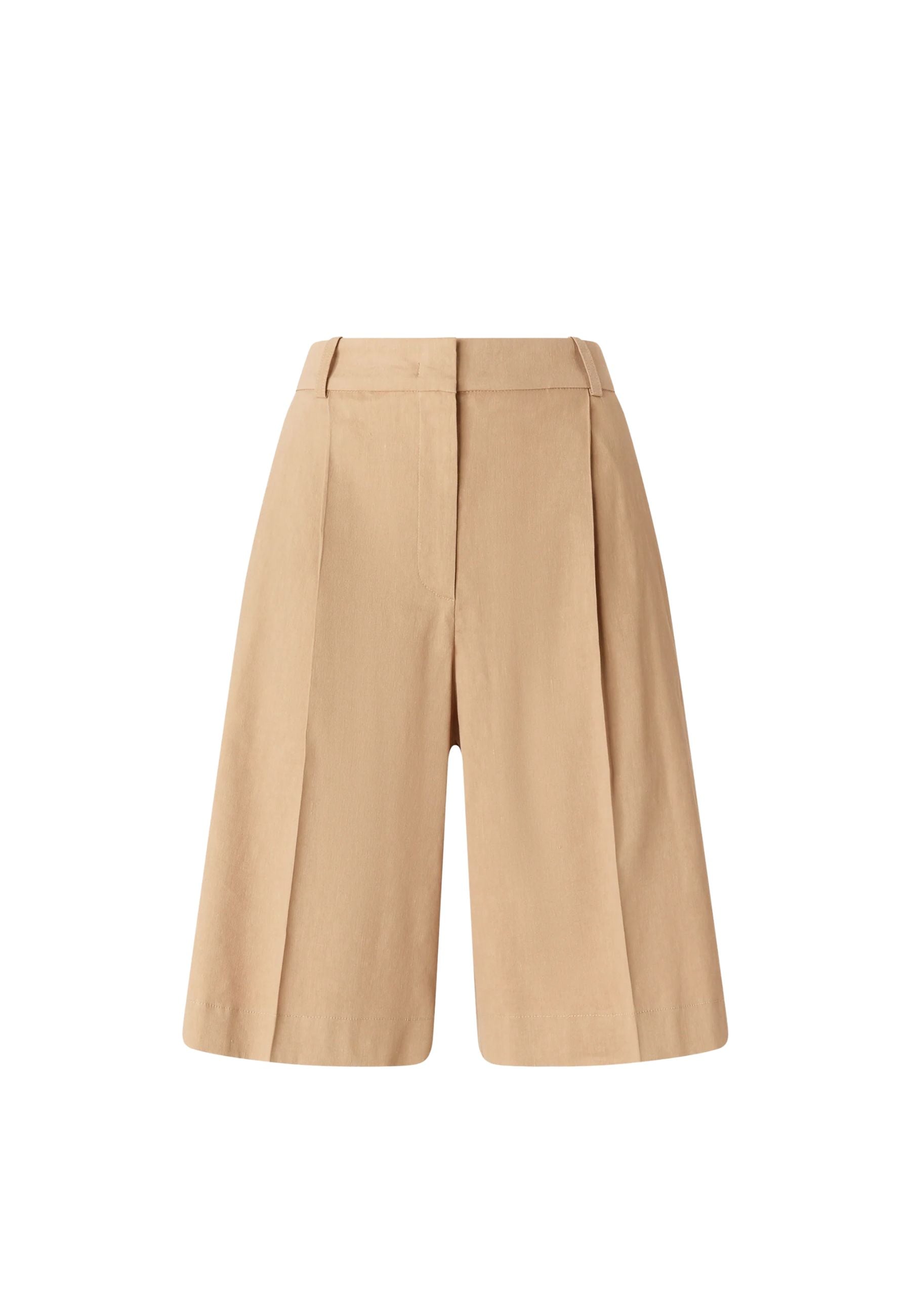 BRYANA BERMUDA LINO STRETCH - BEIGE