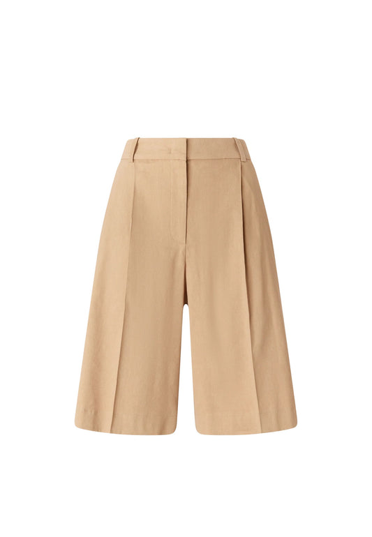 BRYANA BERMUDA LINO STRETCH - BEIGE