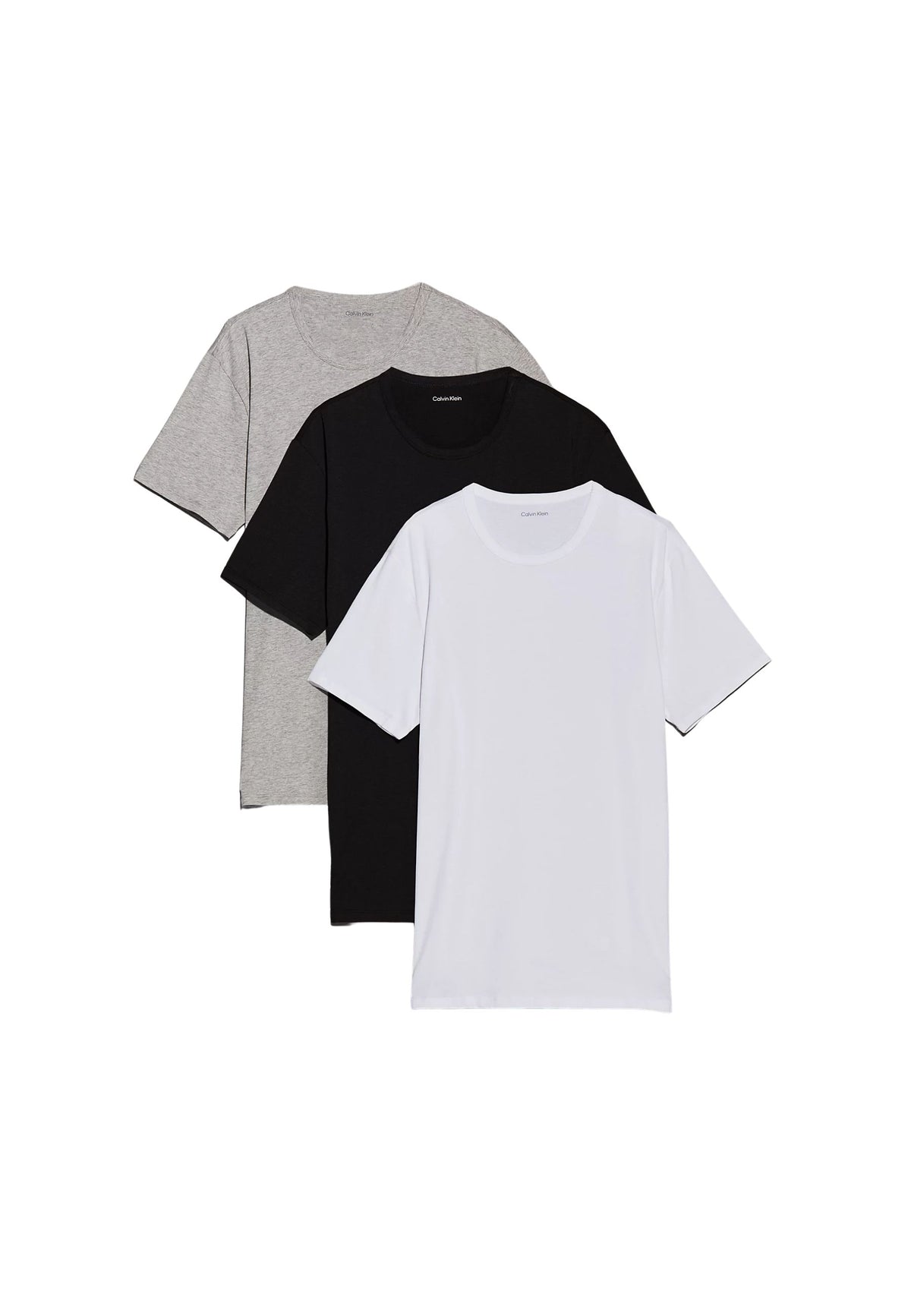 S/S CREW NECK 3 PK - BLACK/GREY HEATHER/WHITE