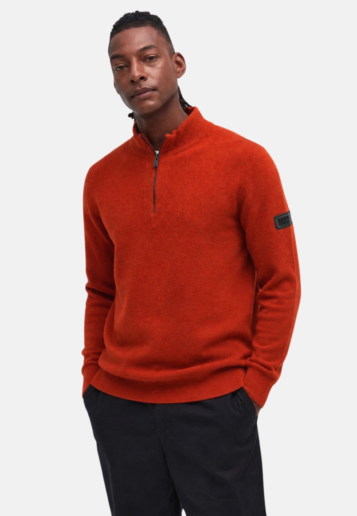 CRAWLEY FUNNEL NECK JUMPER - FIRE WHIRL