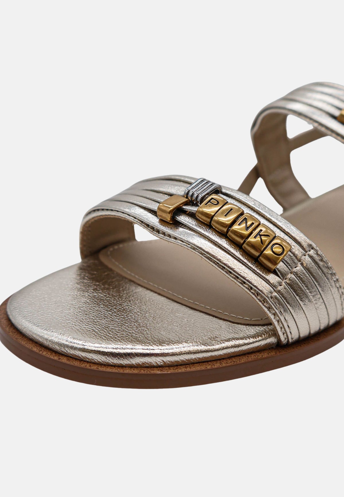 MILLY 08 SANDAL LAMINATED NAPPA - PLATINUM