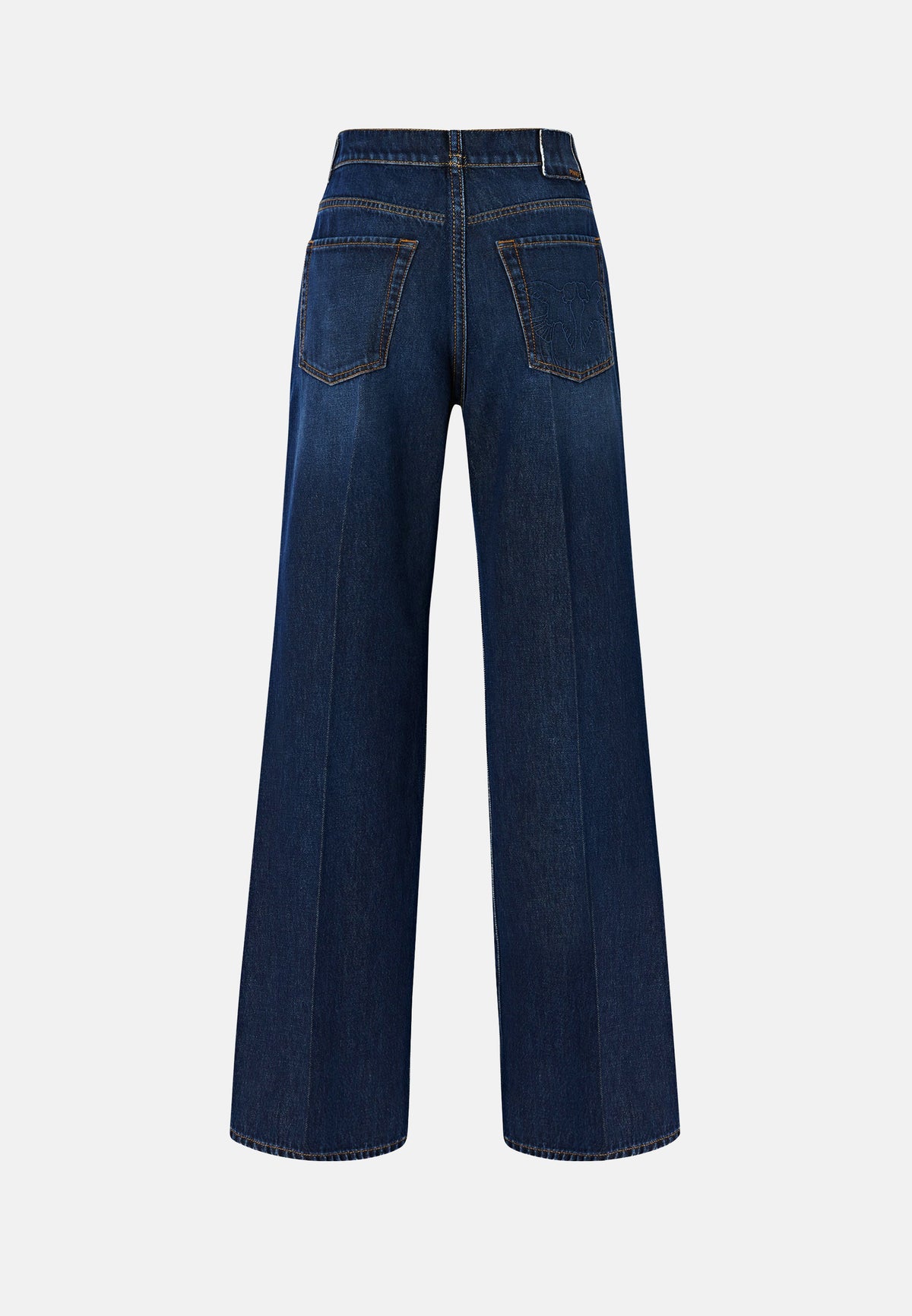 WANDA WIDE LEG BLUE DENIM MEDIUM WASH - LAVAGGIO SCURO