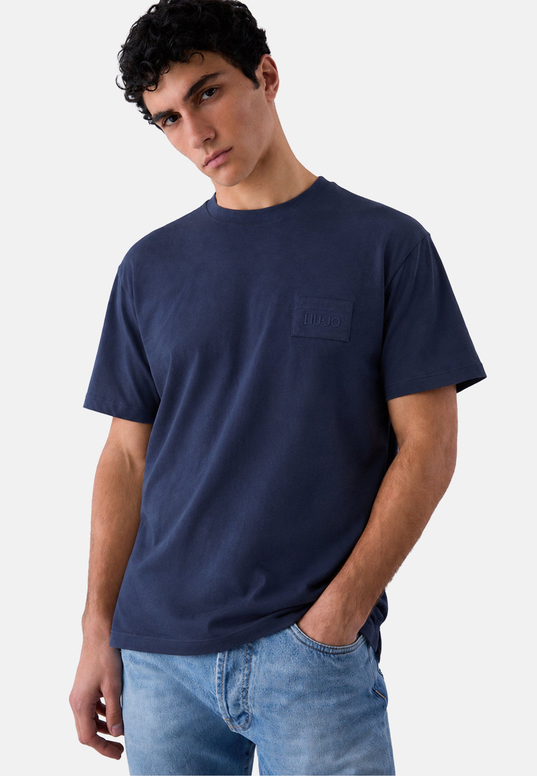 T-SHIRT BASICA M/C - blu