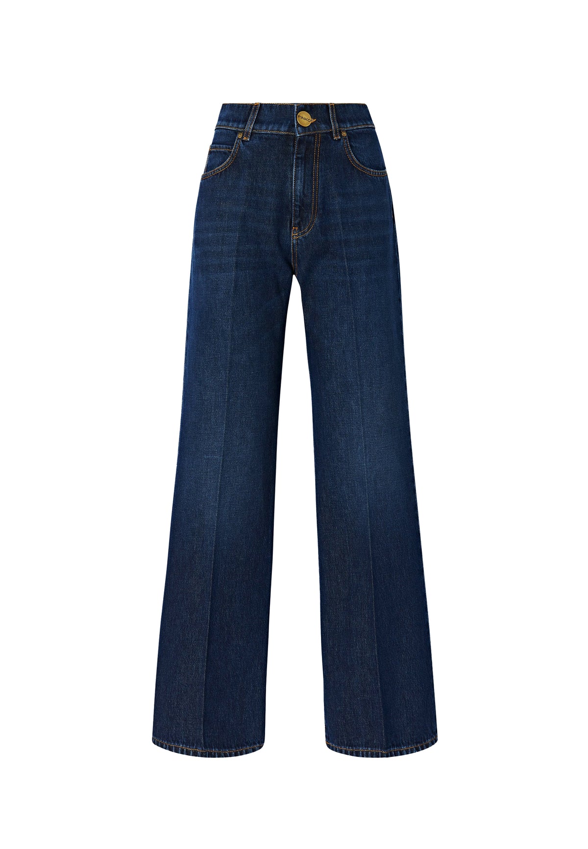 WANDA WIDE LEG BLUE DENIM MEDIUM WASH - LAVAGGIO SCURO